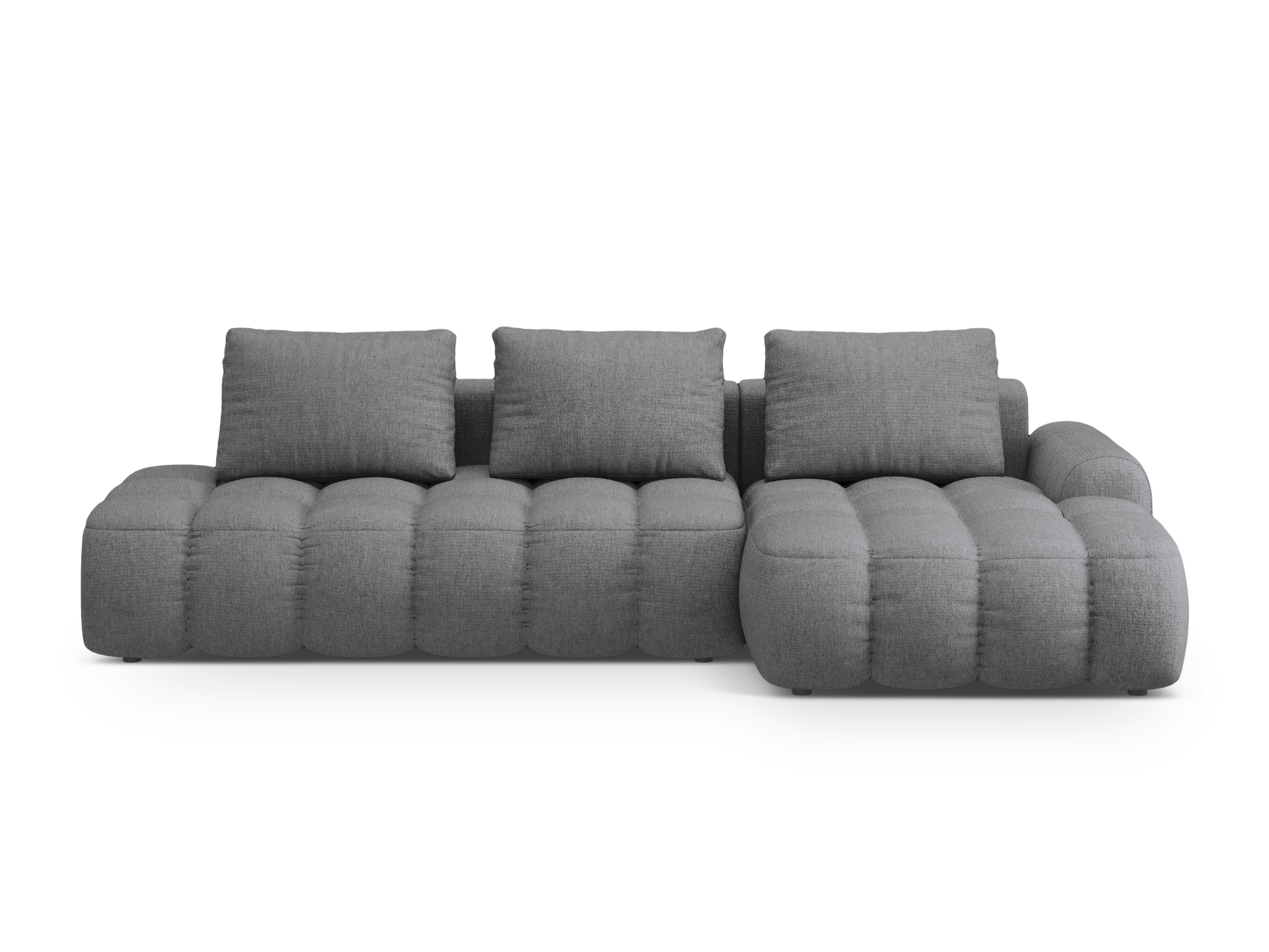 Right-sided corner sofa bed for 3 people LINZ gray