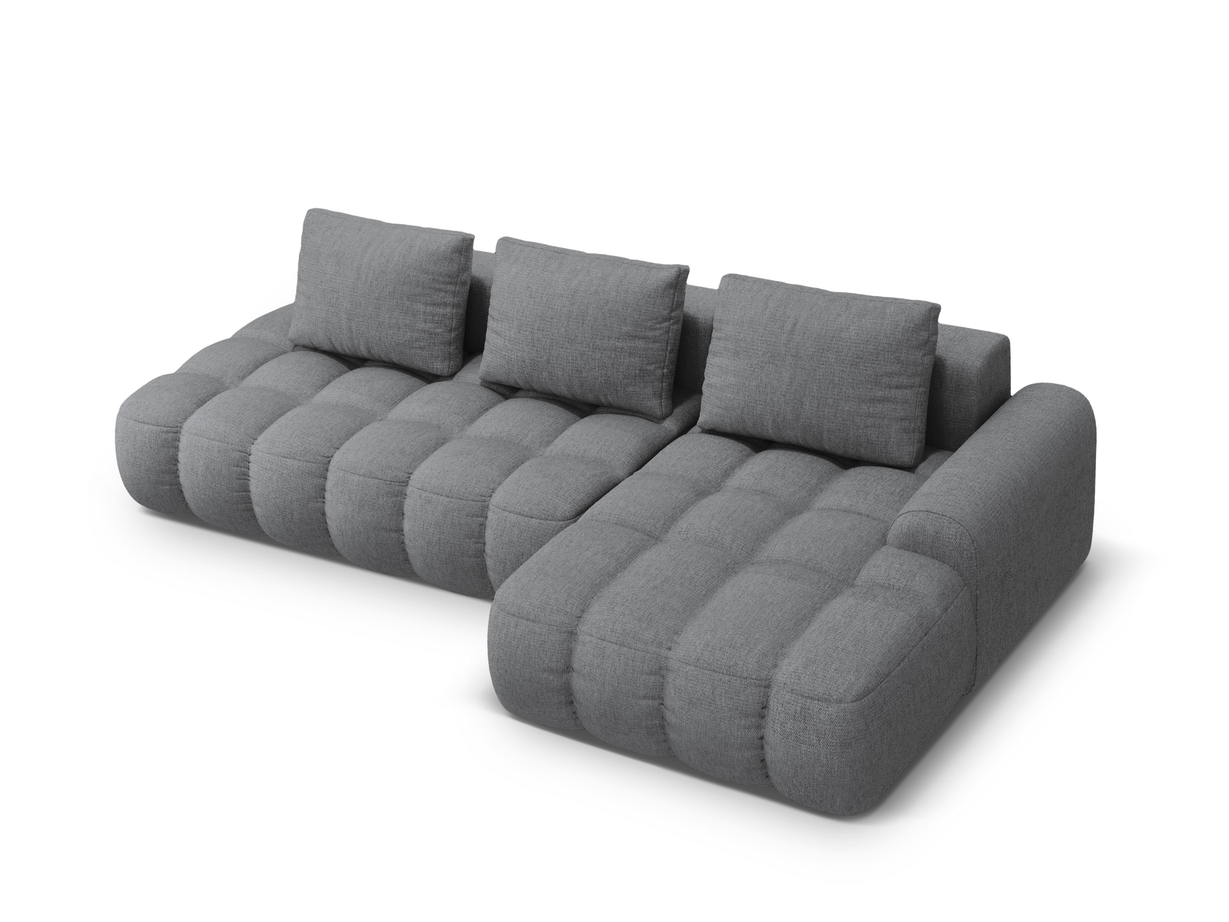Right-sided corner sofa bed for 3 people LINZ gray