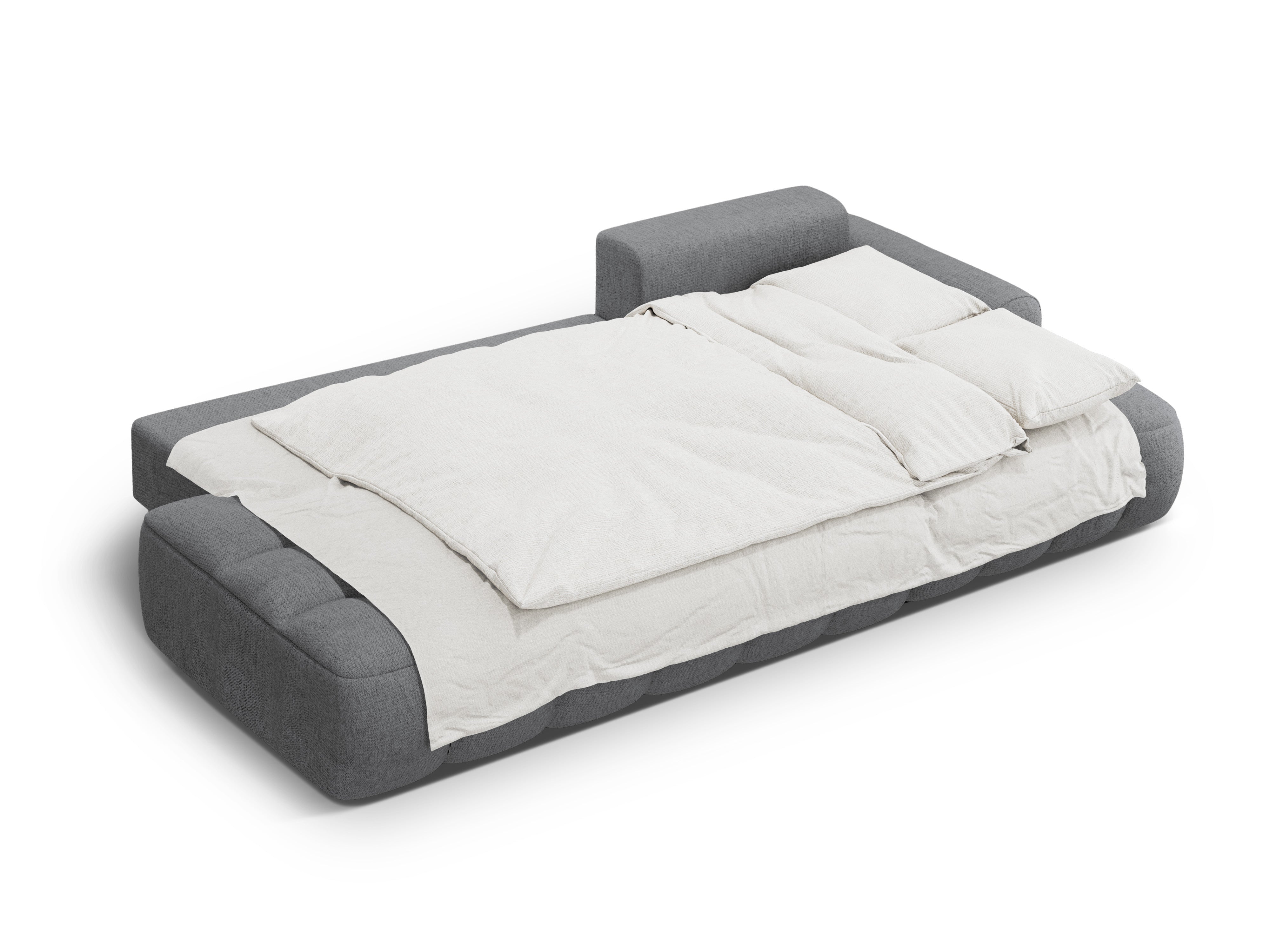 Right-sided corner sofa bed for 3 people LINZ gray