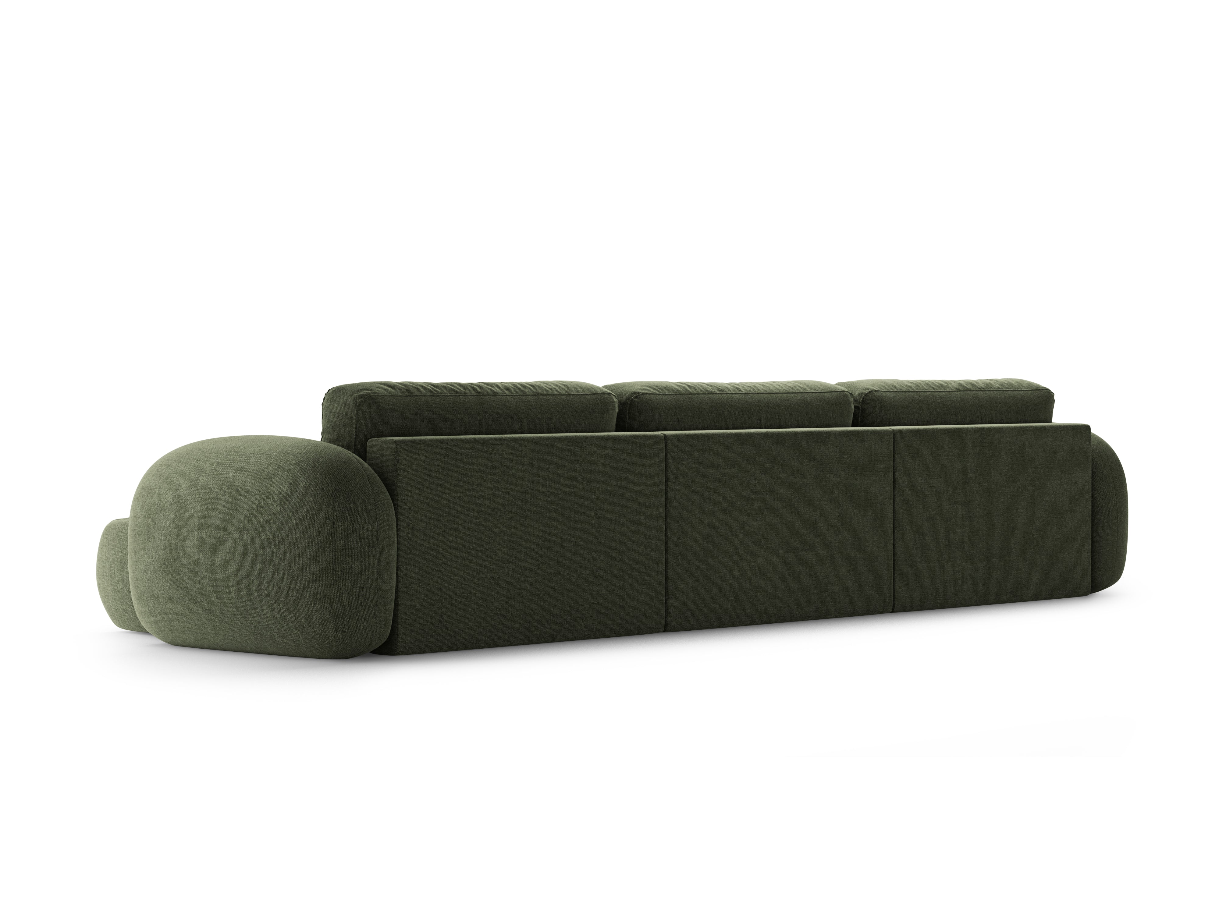 Sofa panoramiczna z funkcją spania 5-osobowa TONALE zielony