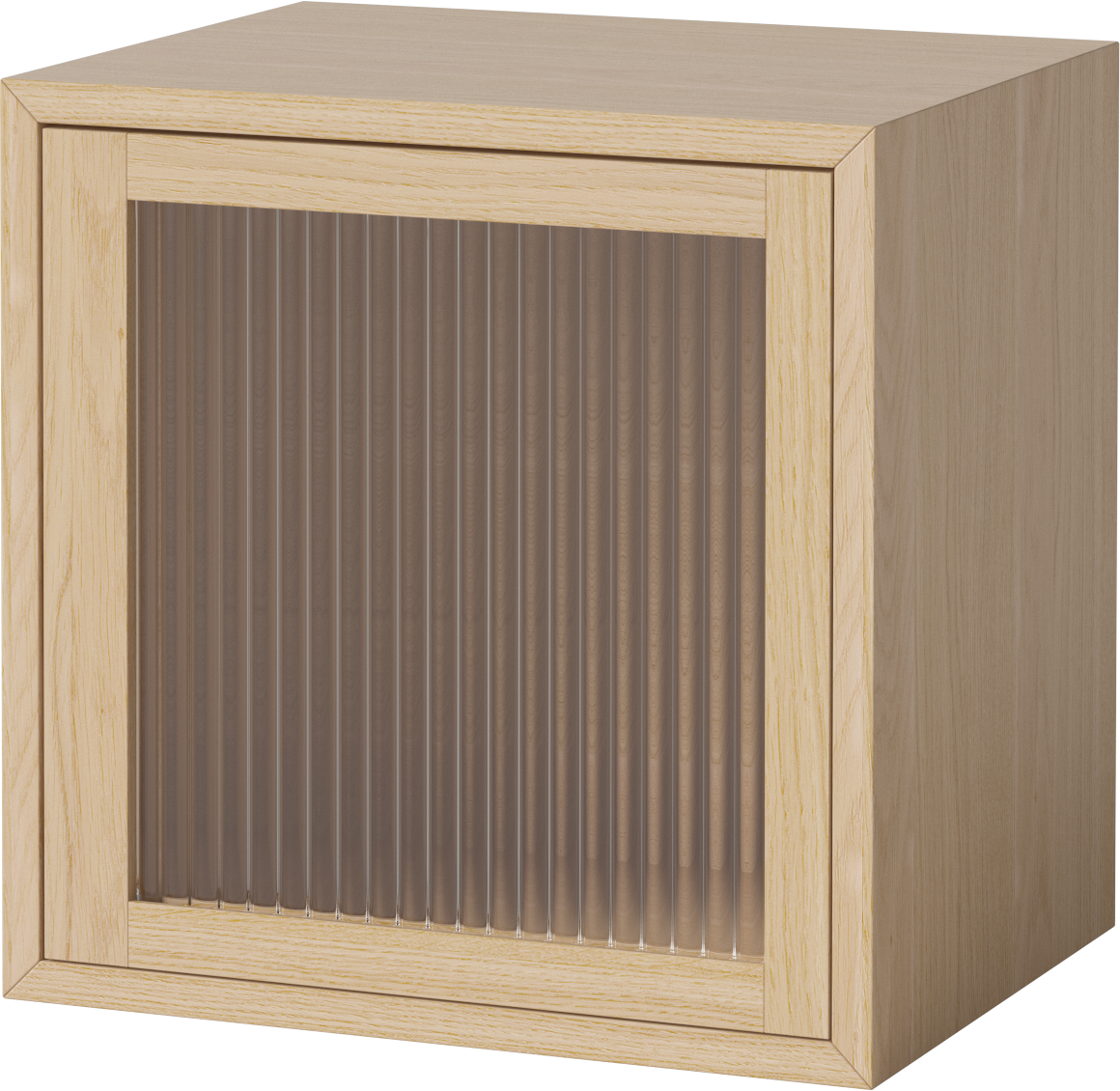 Case cabinet - single module of bleached oak veneer