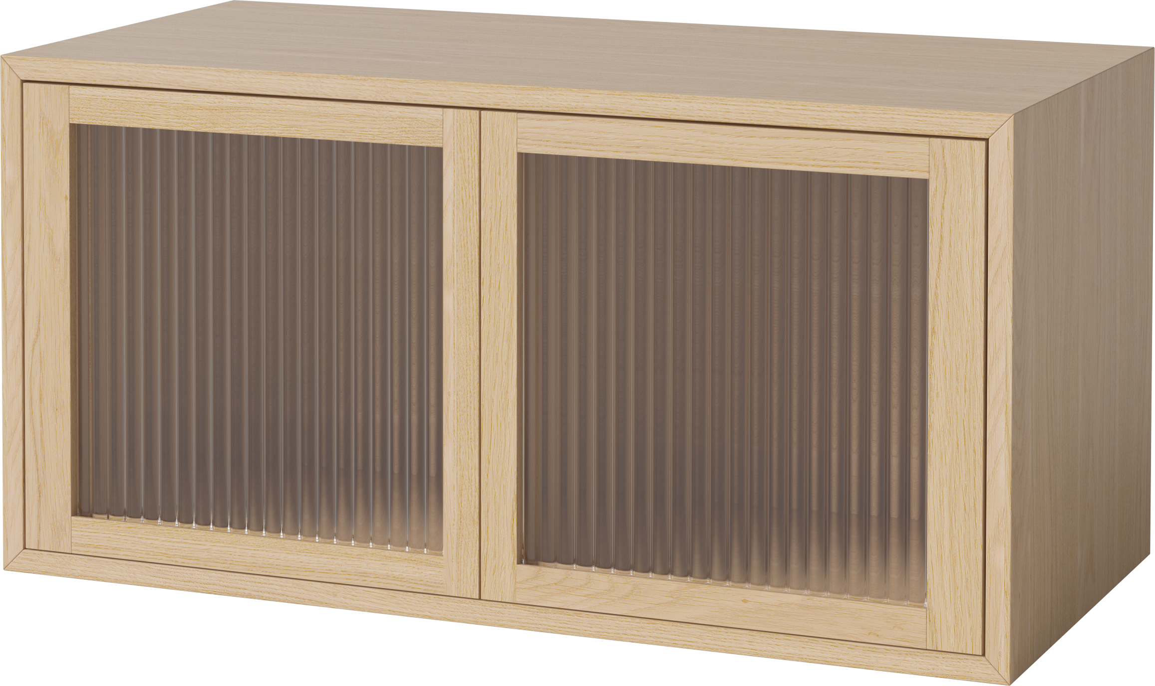 Case cabinet - single module of bleached oak veneer