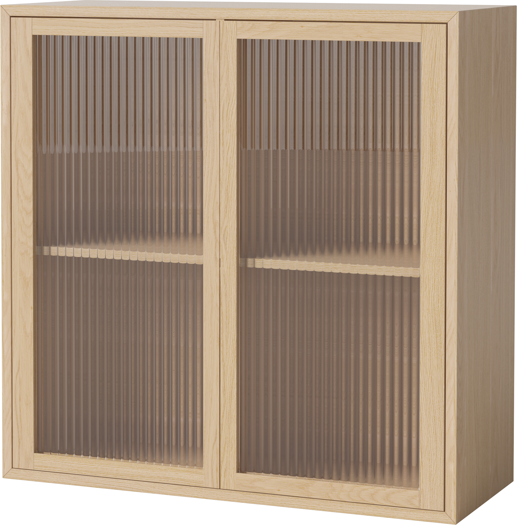 Case cabinet - single module of bleached oak veneer