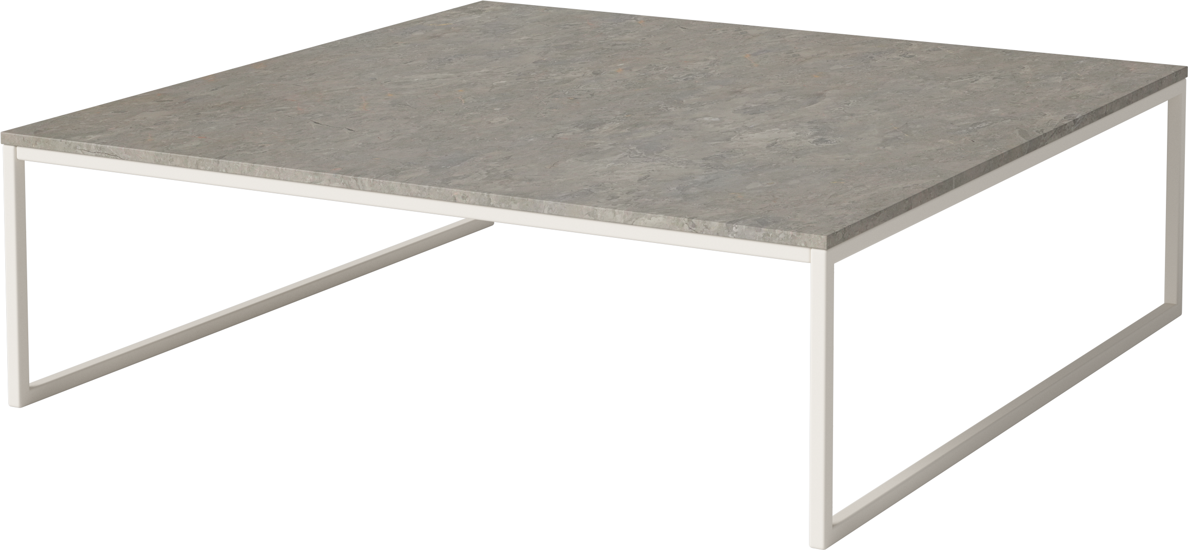 COMO coffee table Creamy steel base