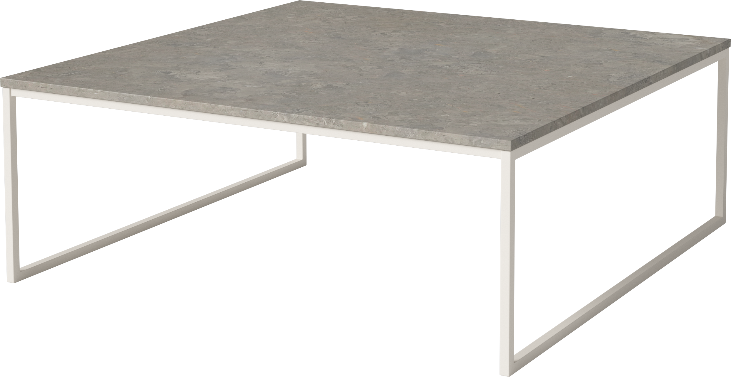 COMO coffee table Creamy steel base