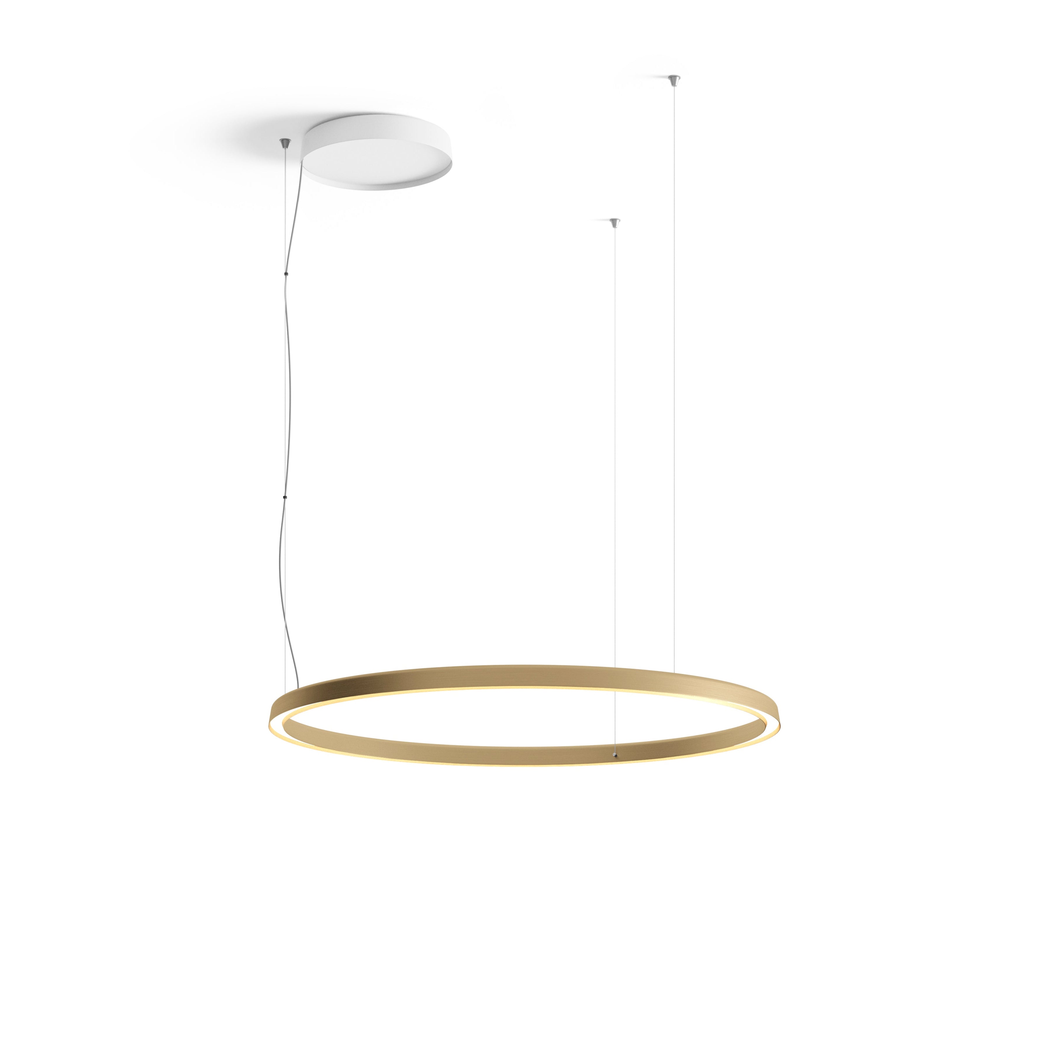 Compendium hanging lamp circle brass