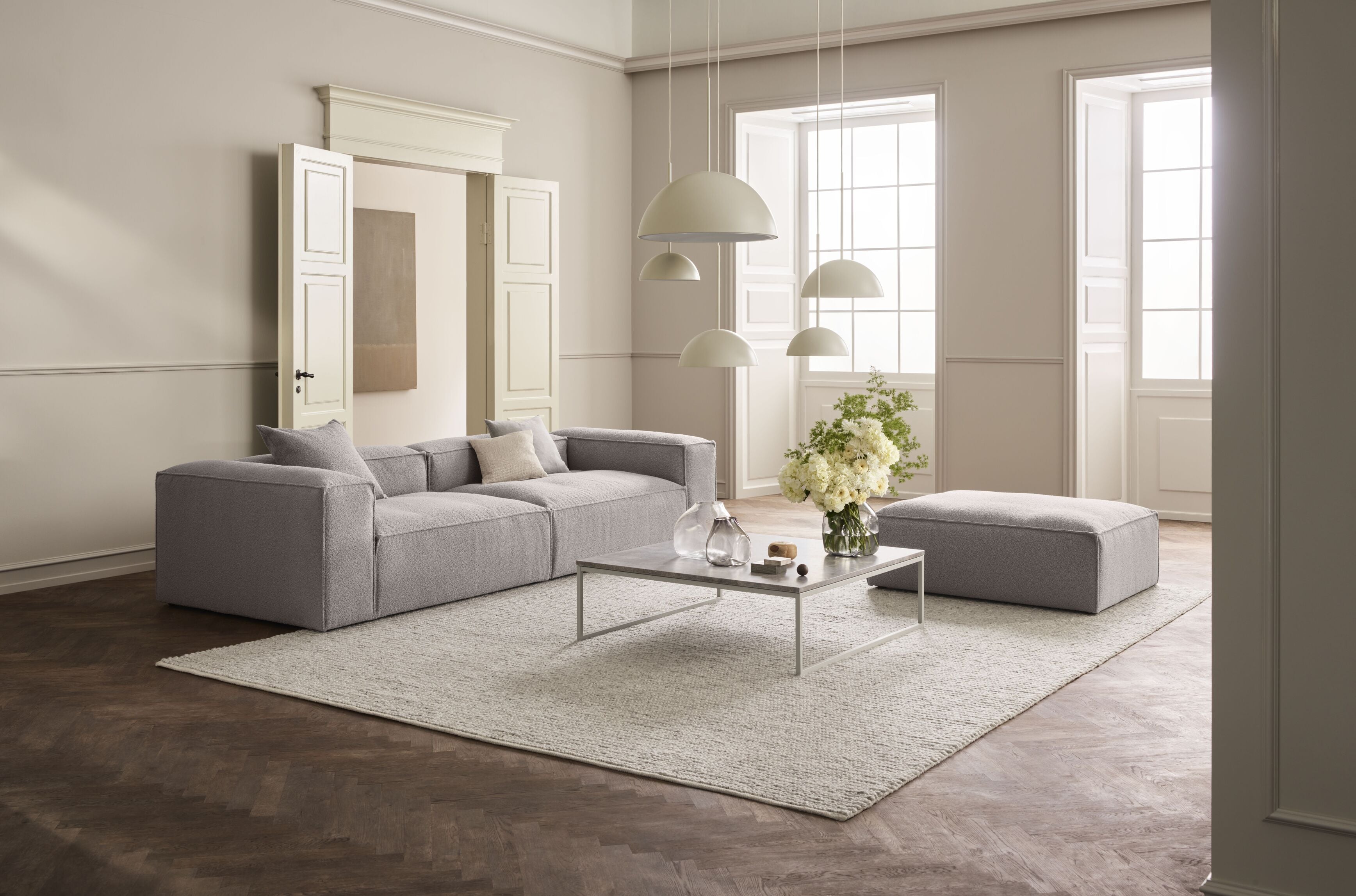 2-module sofa upholstered