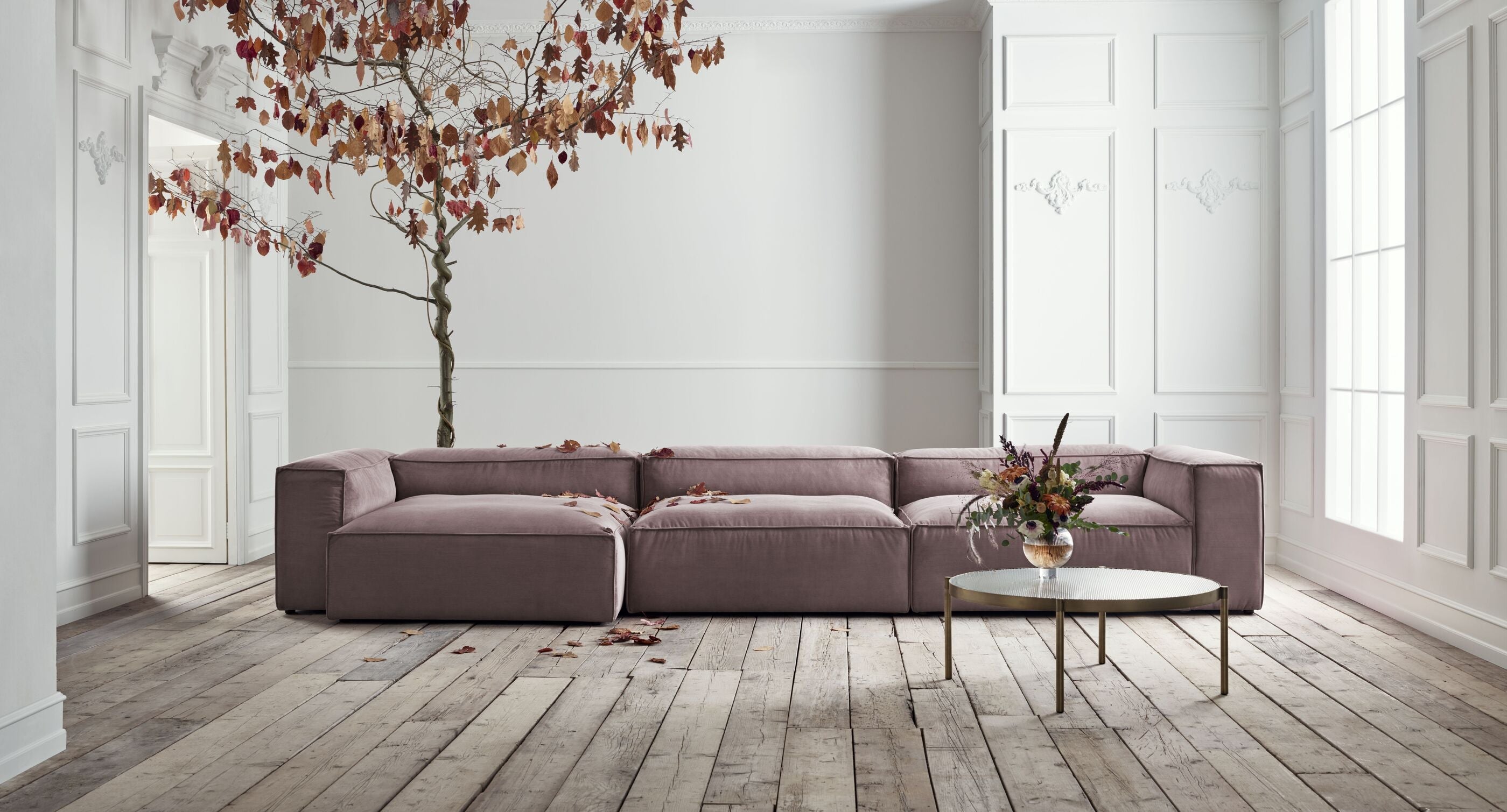 Modulares Sofa Cosima - rechts gepolsterte Chaiselong