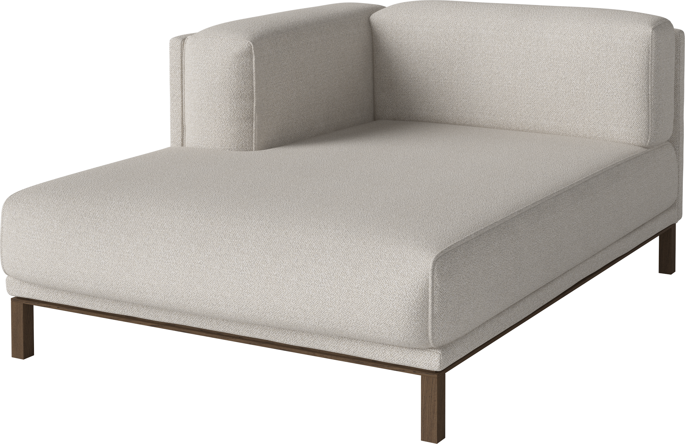 Modular sofa COSY - left -handed chaise -sofa with a dark base