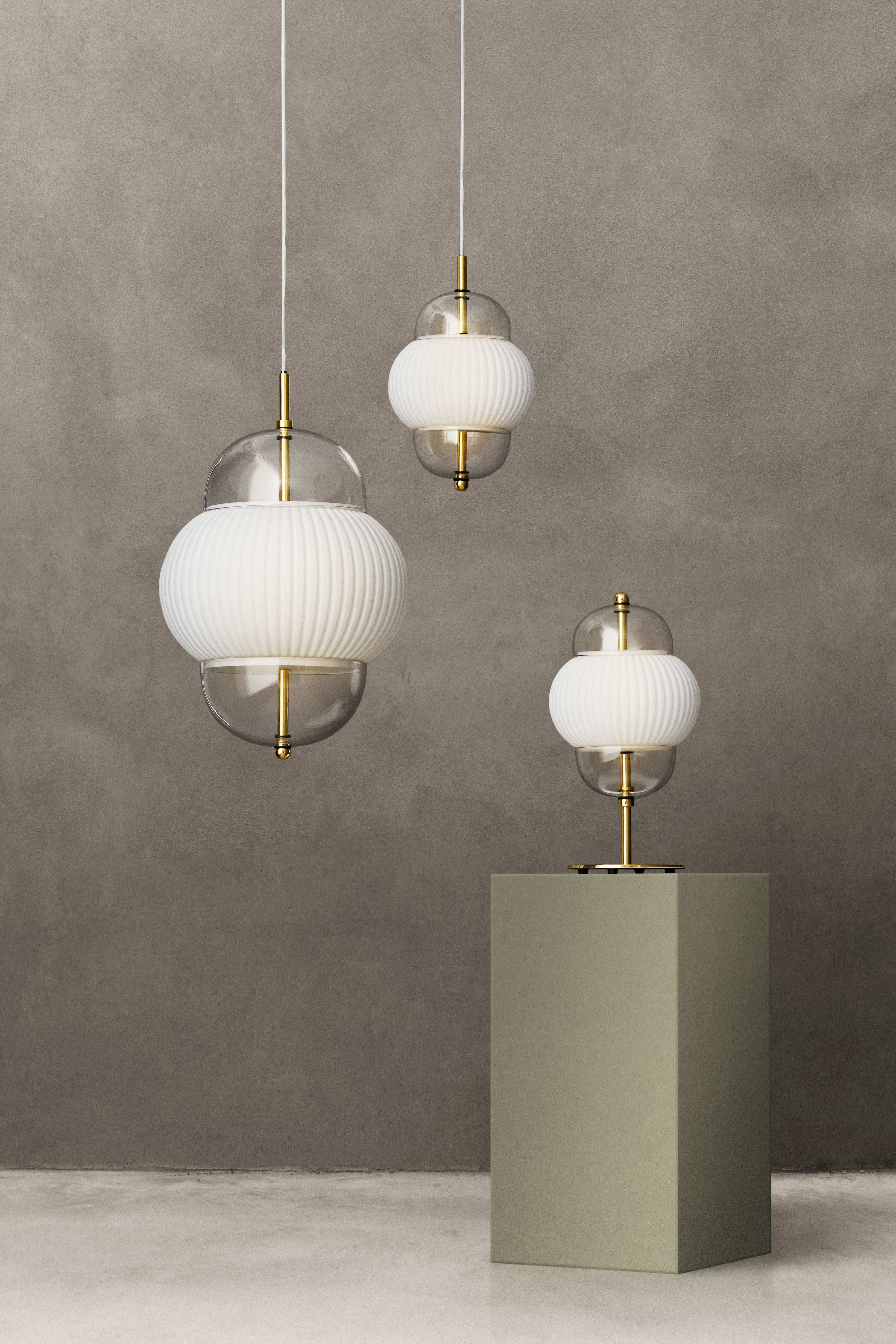 Lampa wisząca SHAHIN biały ze złotym