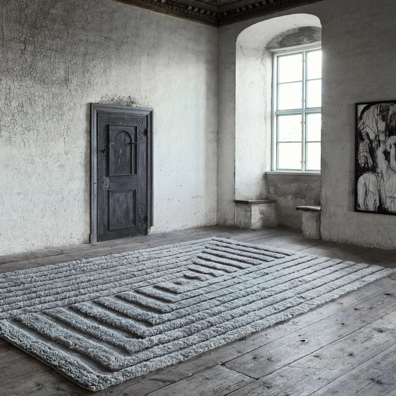 SHAGGY LABYRINTH rug gray