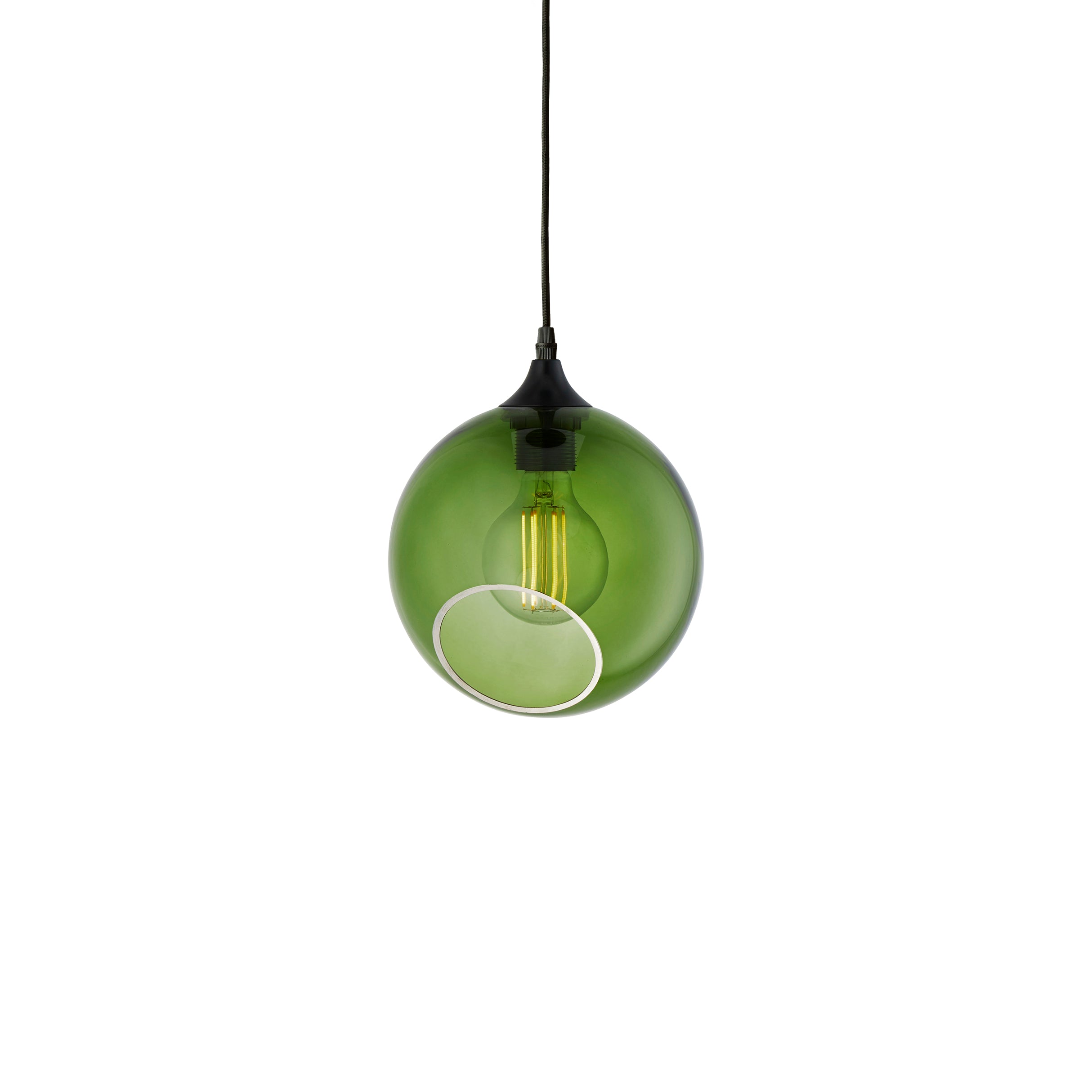 Lampa wisząca BALLROOM ciemnozielony z czarnym wykończeniem