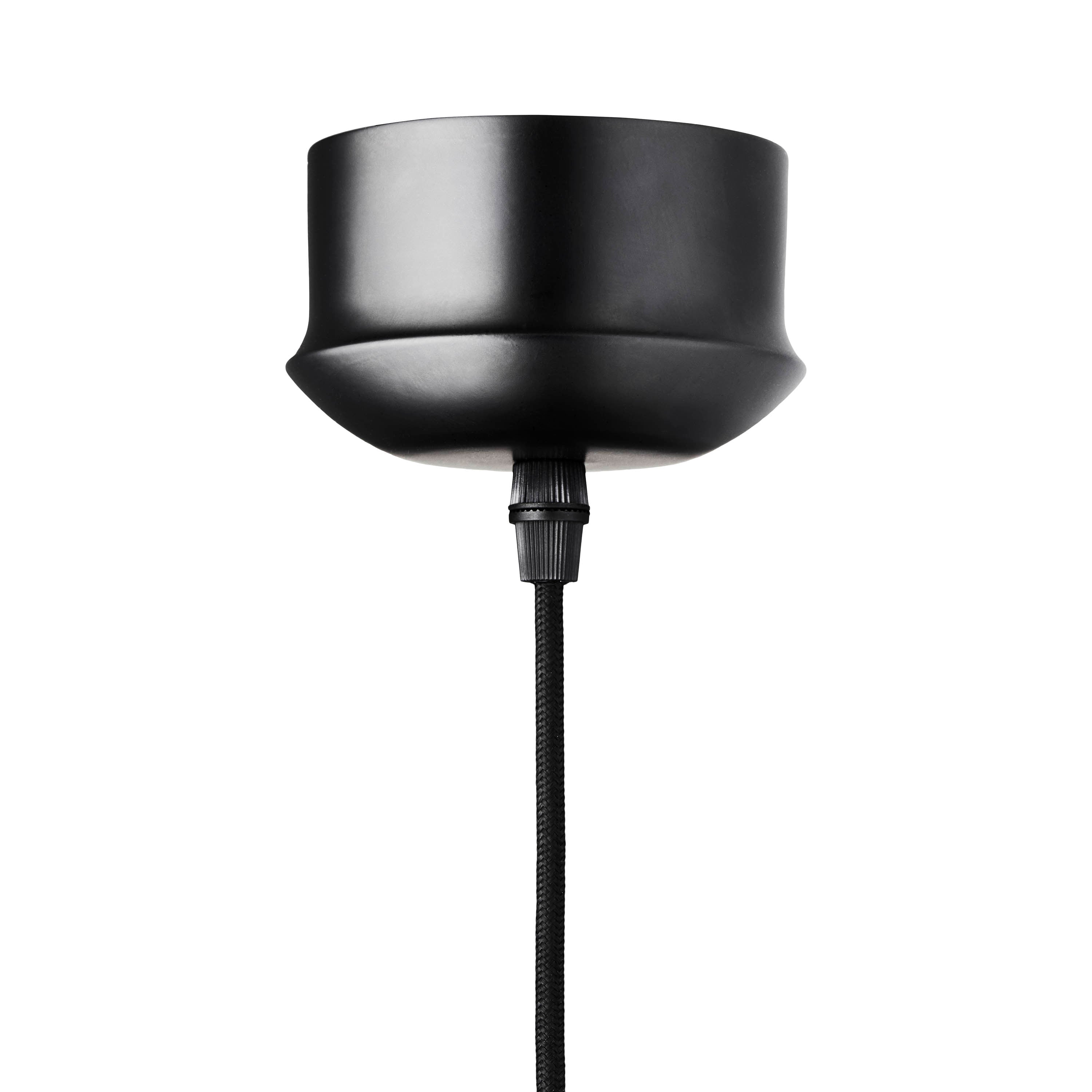 Lampa wisząca BALLROOM dymiony z czarnym wykończeniem