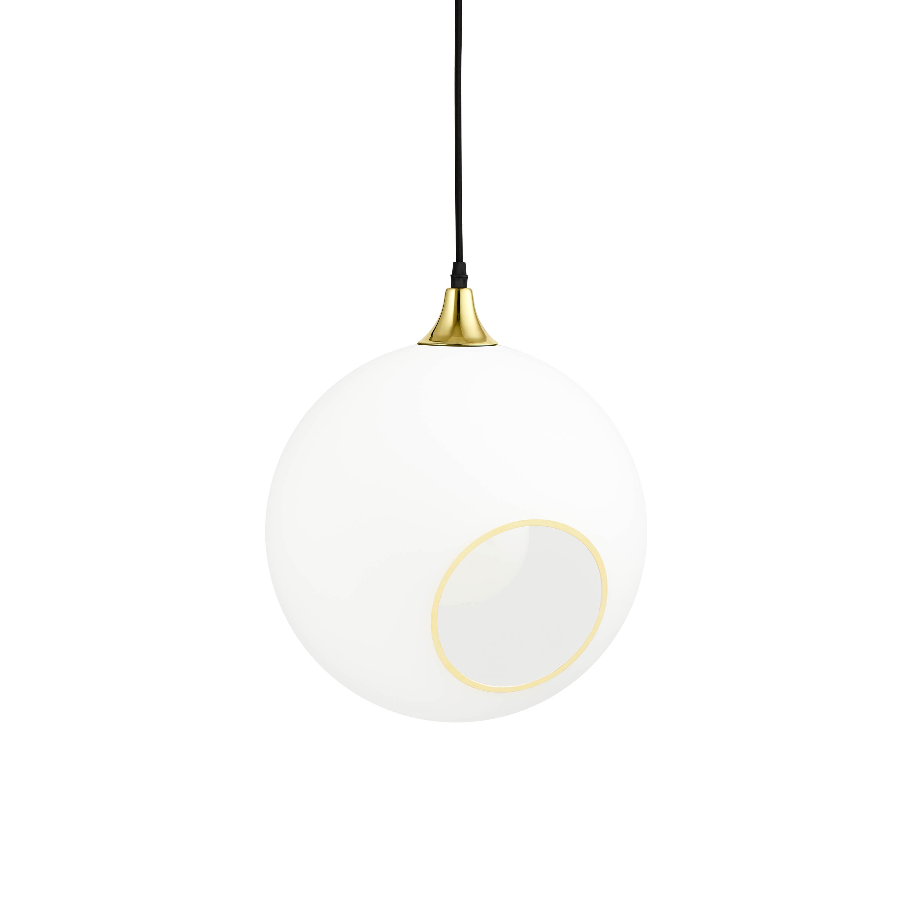 Lampa wisząca BALLROOM biały ze złotym wykończeniem