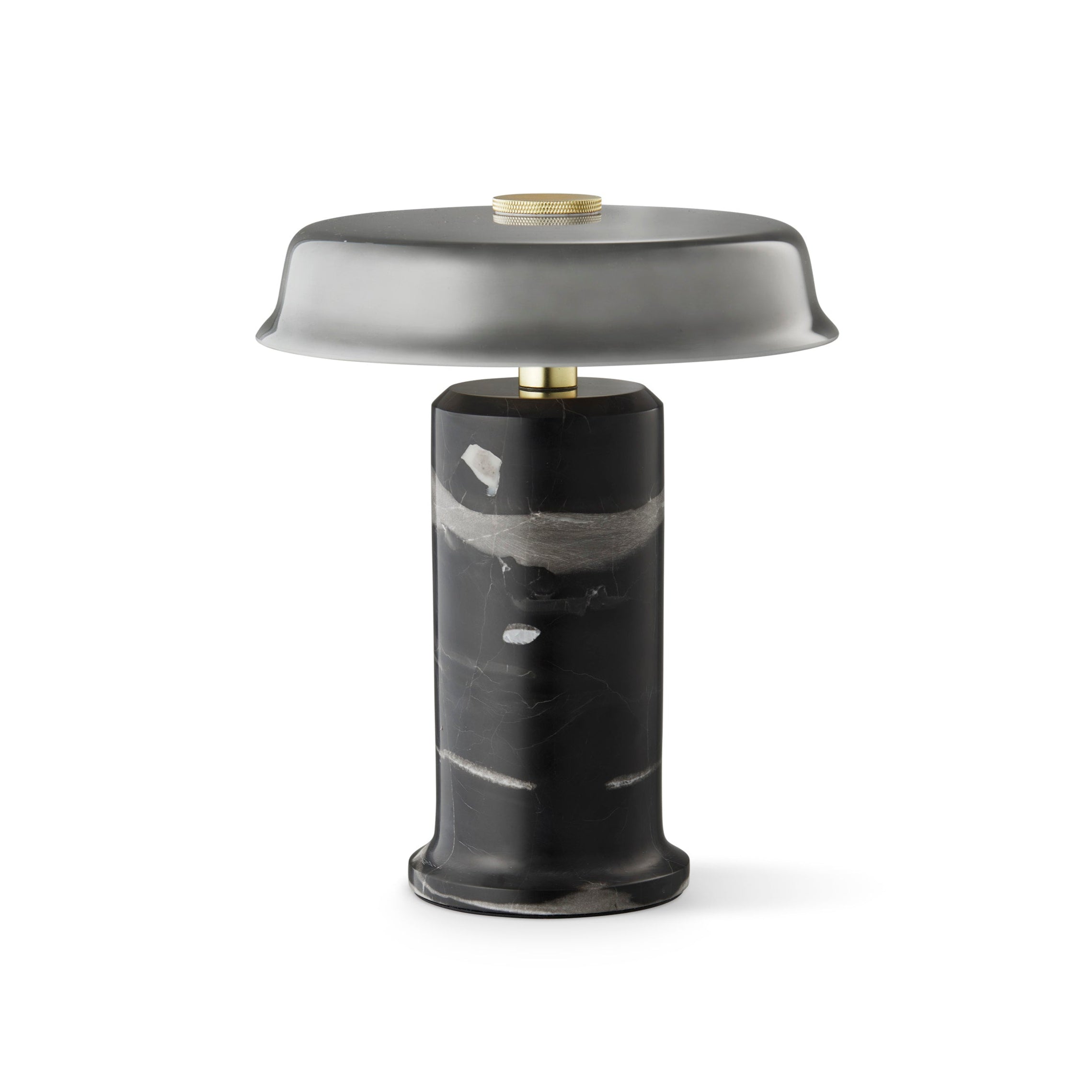 Lampa przenośna TRIP NO. 2 szary marmur z dymionym szkłem