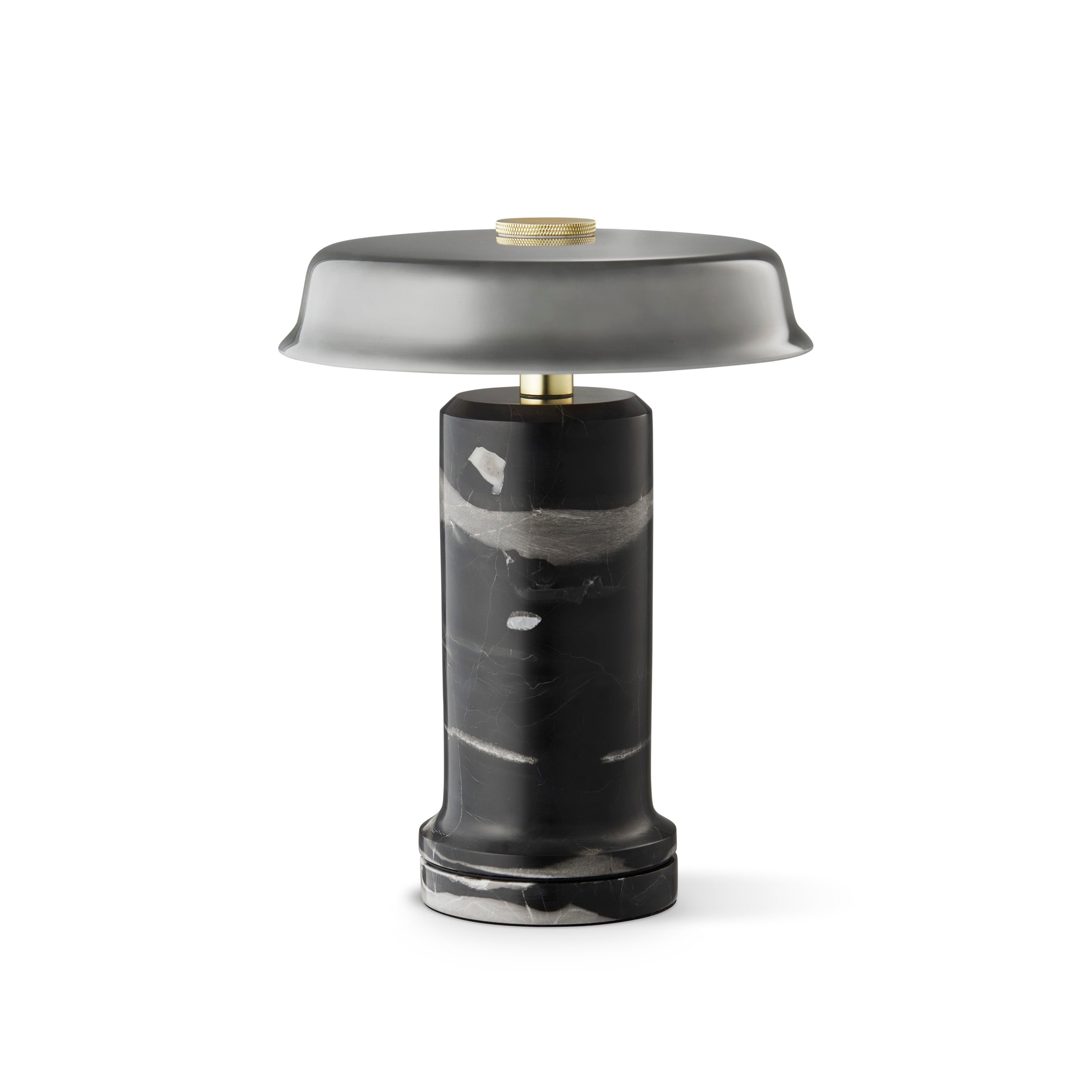 Lampa przenośna TRIP NO. 2 szary marmur z dymionym szkłem
