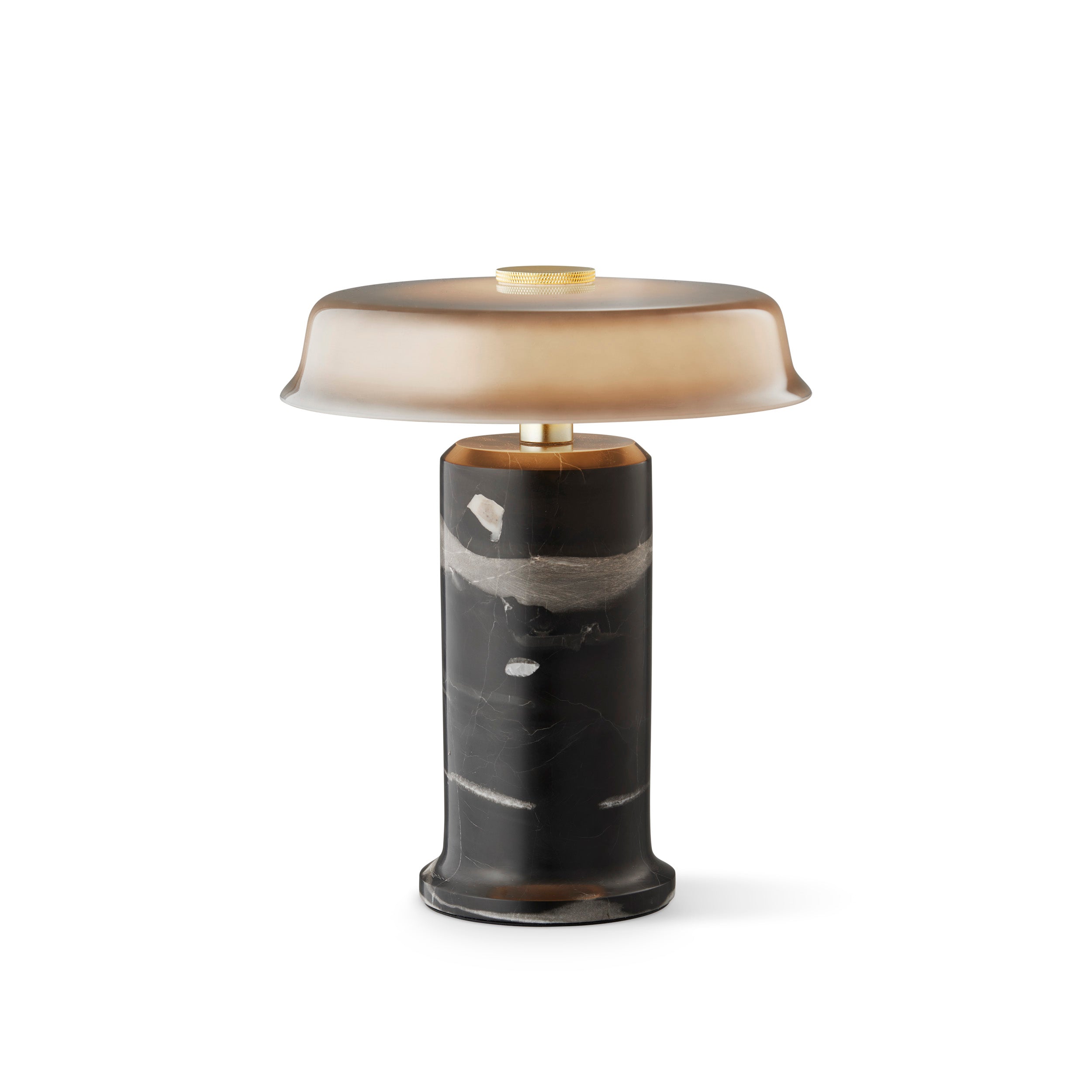 Lampa przenośna TRIP NO. 2 szary marmur z dymionym szkłem