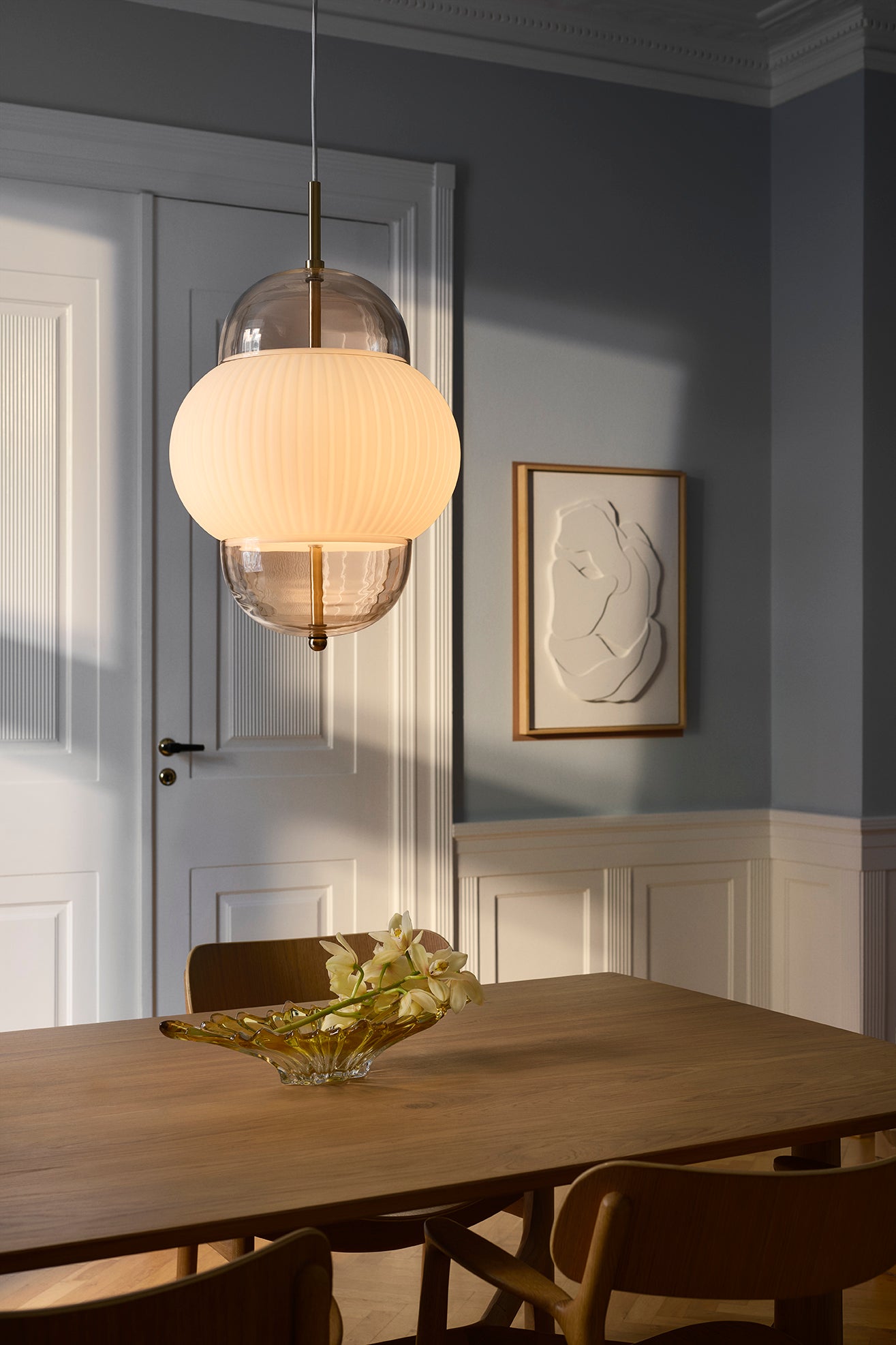 Lampa wisząca SHAHIN biały ze złotym