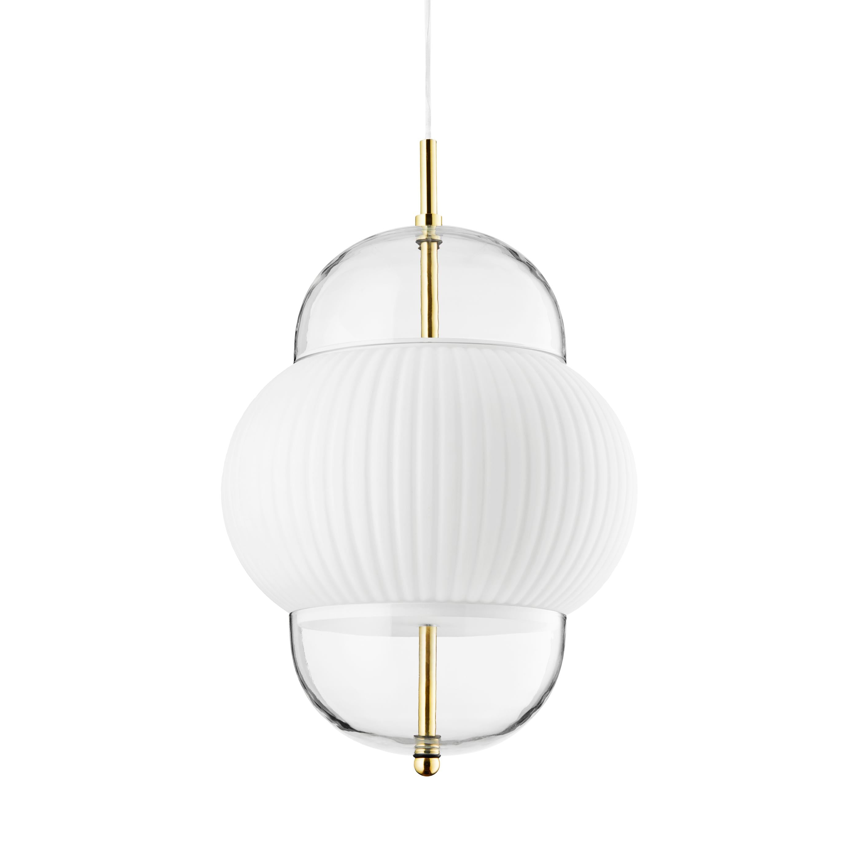 Lampa wisząca SHAHIN biały ze złotym