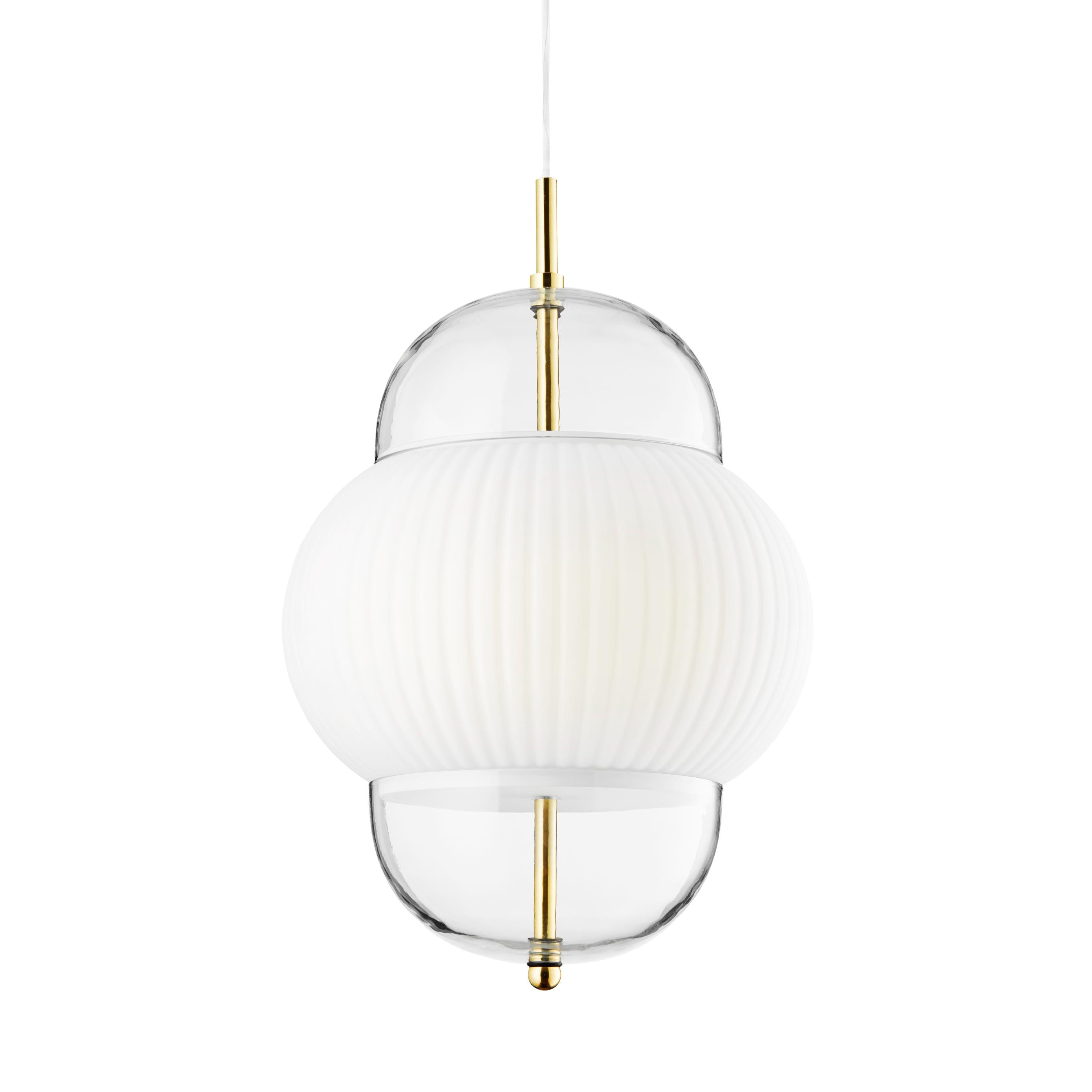Lampa wisząca SHAHIN biały ze złotym