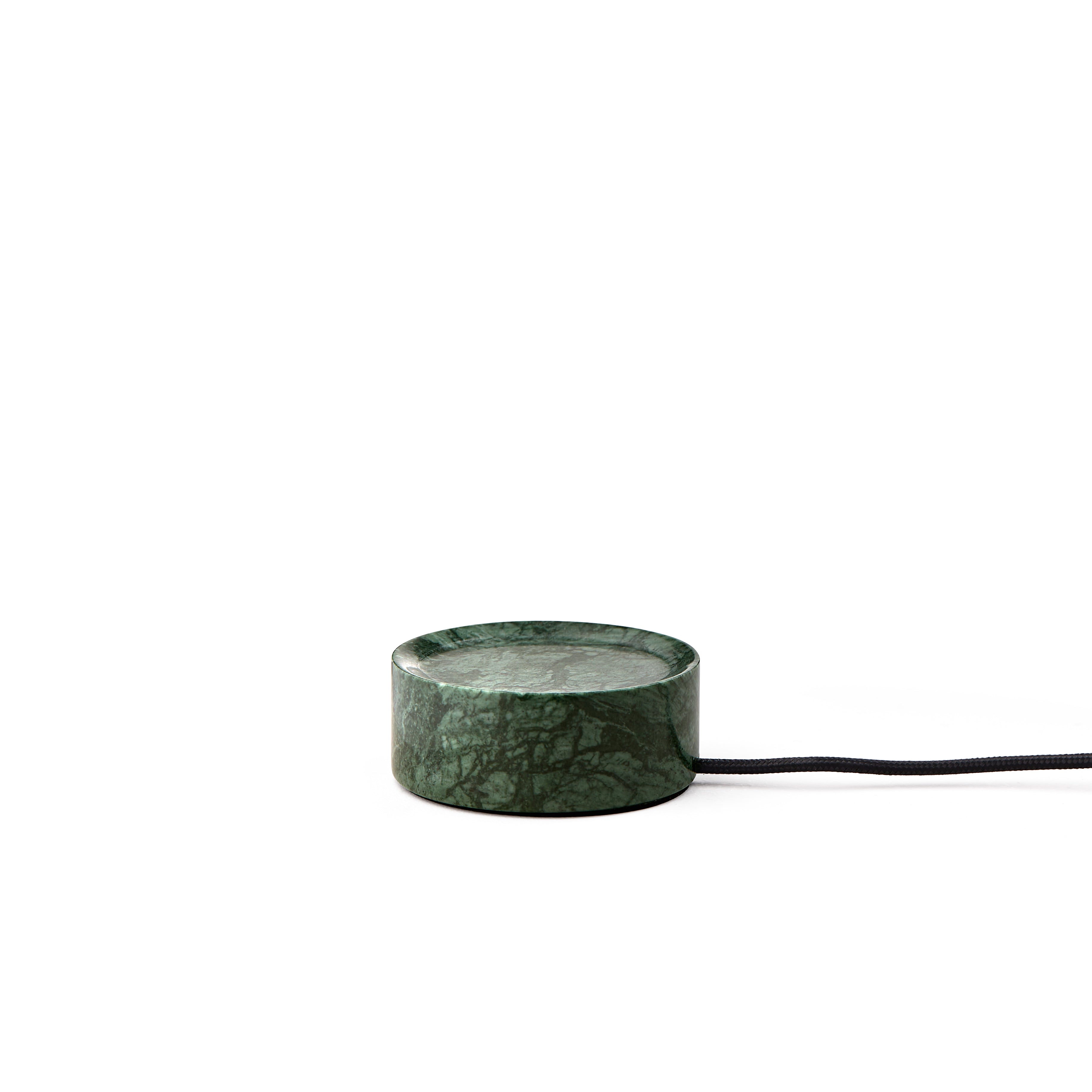 Portable lamp TRIP green marble with amber glass