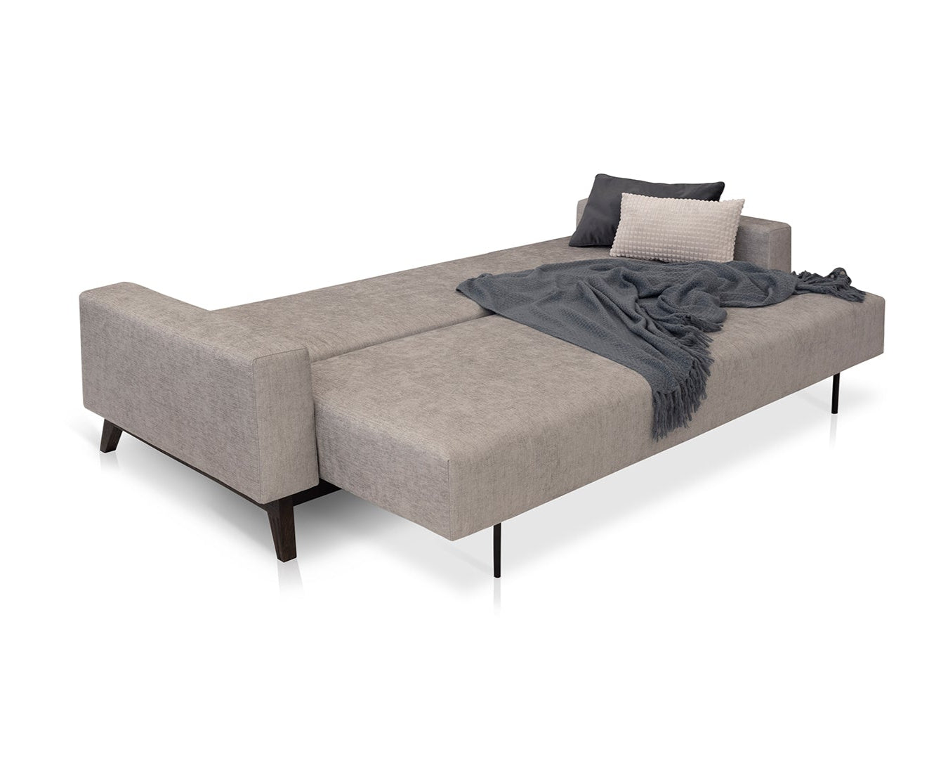 Duna folding sofa with an oak base