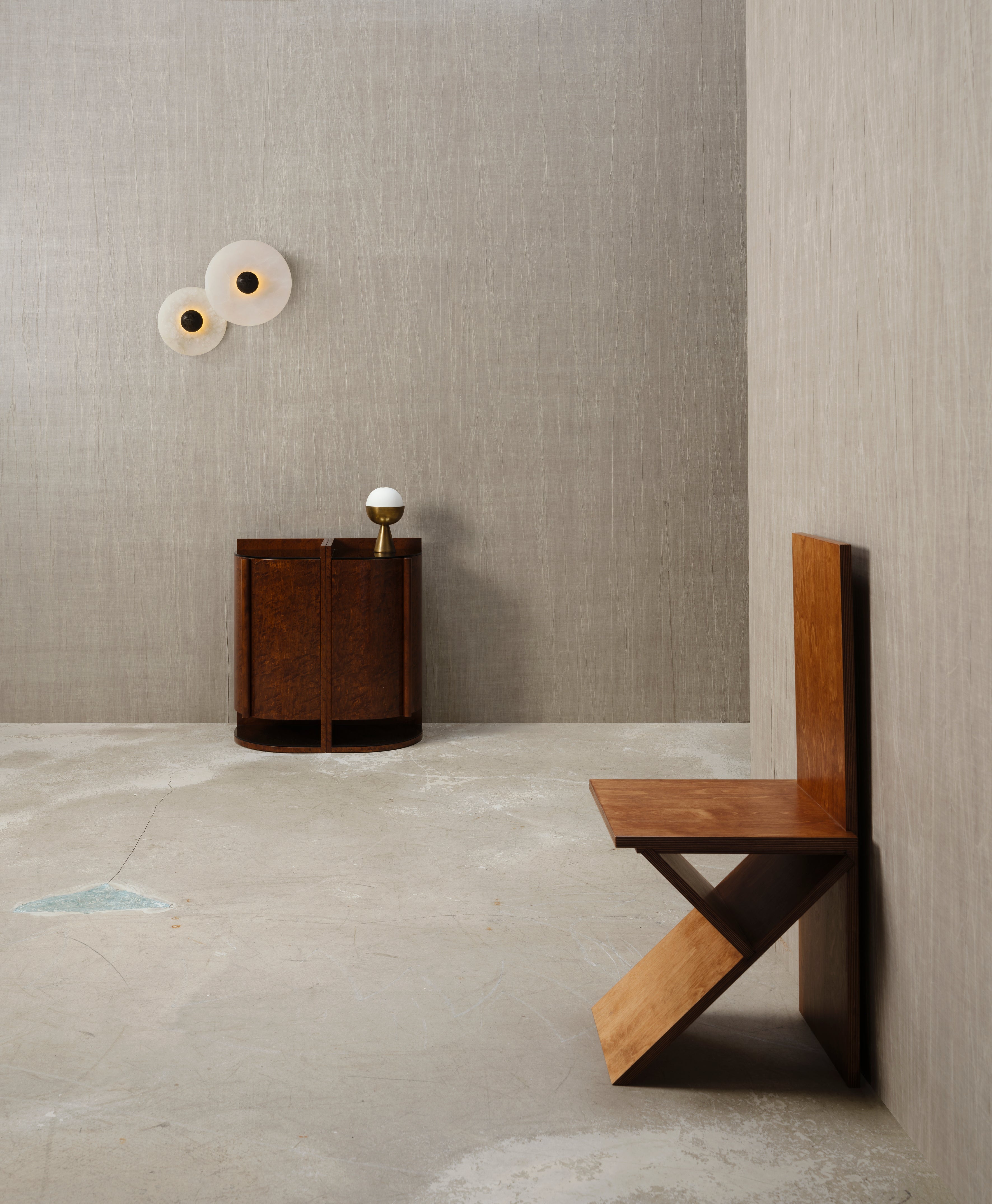 Plisierter Tapete PYXIS warmes Sandbeige