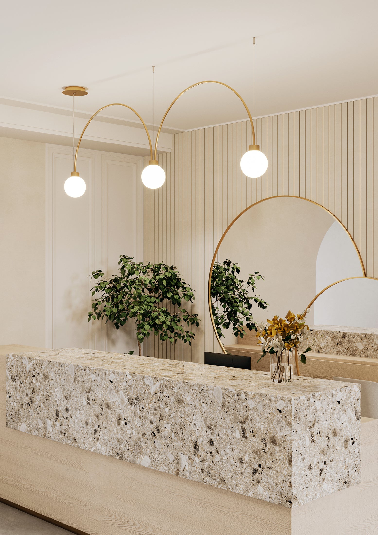 FLYING BALL ARC ceiling lamp