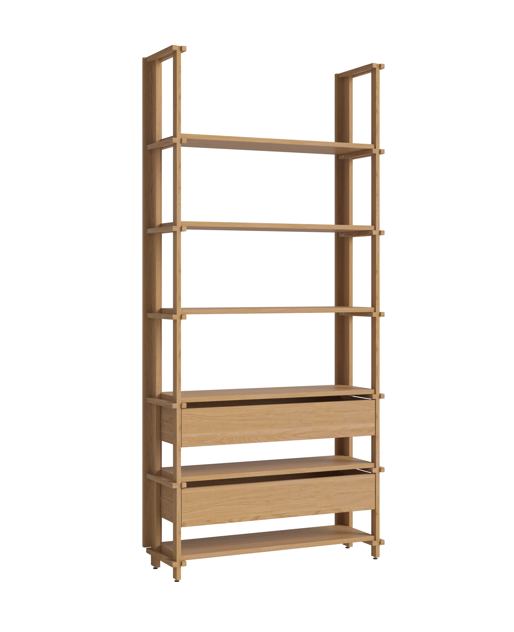 A rack with drawers Friedman oak wood