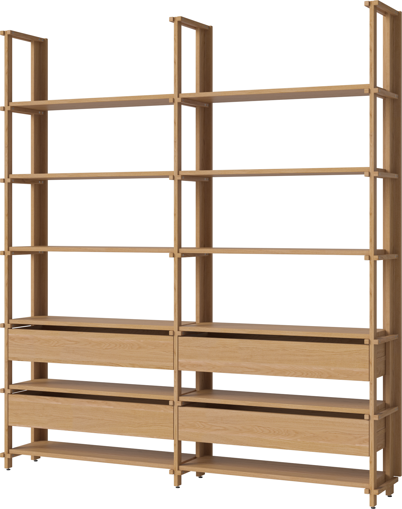 A rack with drawers Friedman oak wood