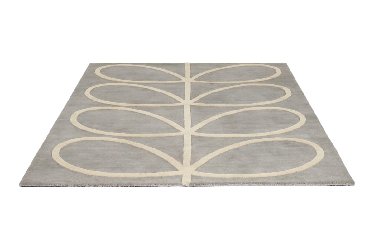 GIANT LINEAR STEM gray carpet with beige [Amelia]