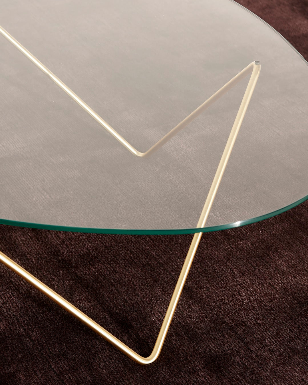 PEDRERA coffee table glass with black base