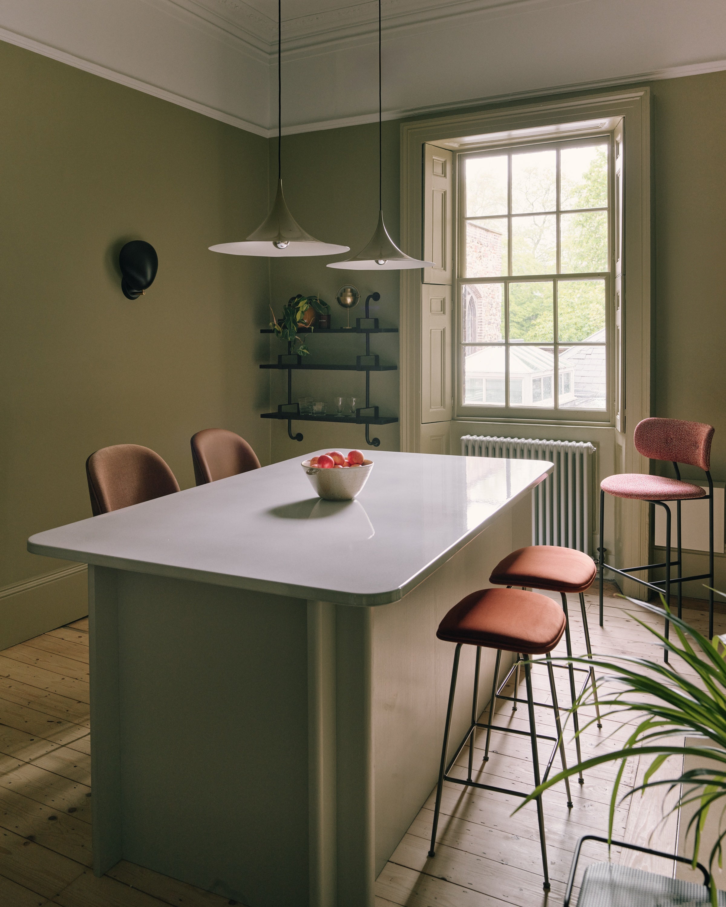SEMI chrome pendant lamp