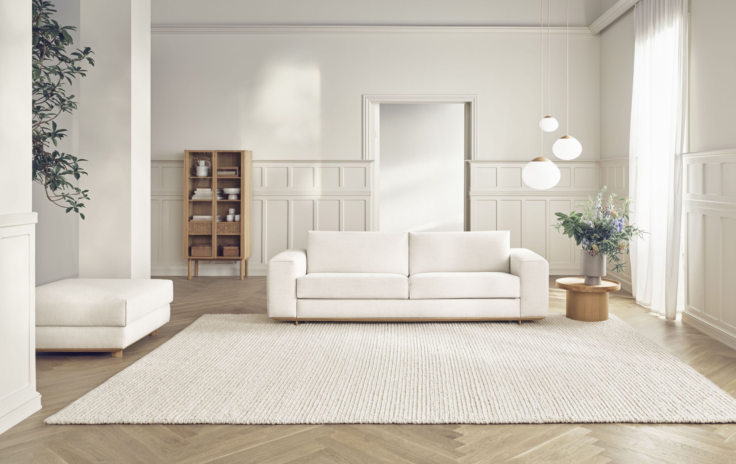 Plateau Couchtisch schwarzer Eiche Holz