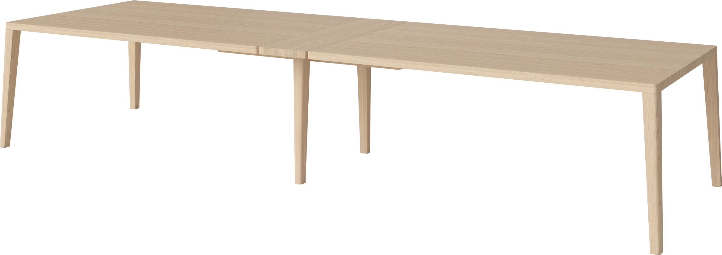 Graceful conference table bleached oak wood