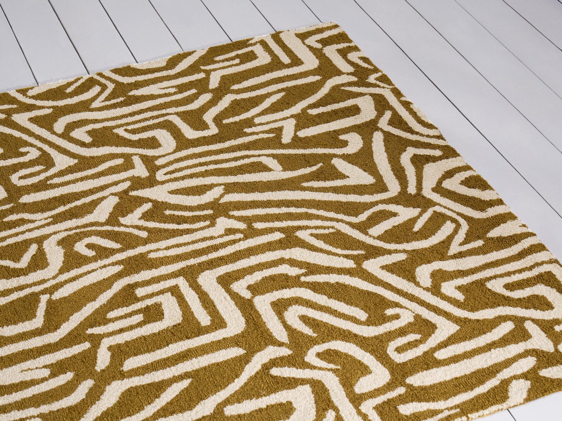 MELODIC OCHRE Outdoor-Teppich beige-braun