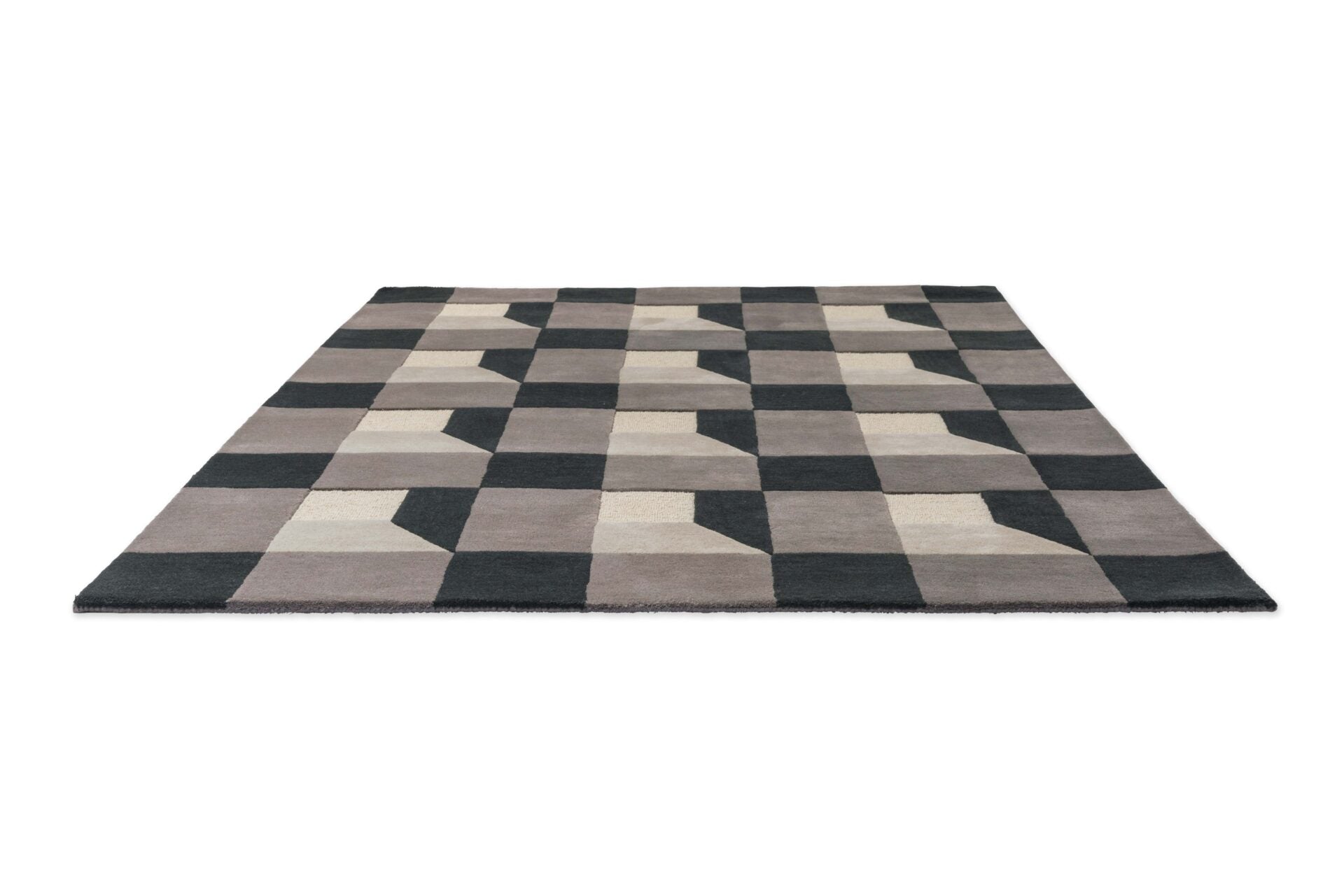 BLOCKS SLATE Teppich grau-beige