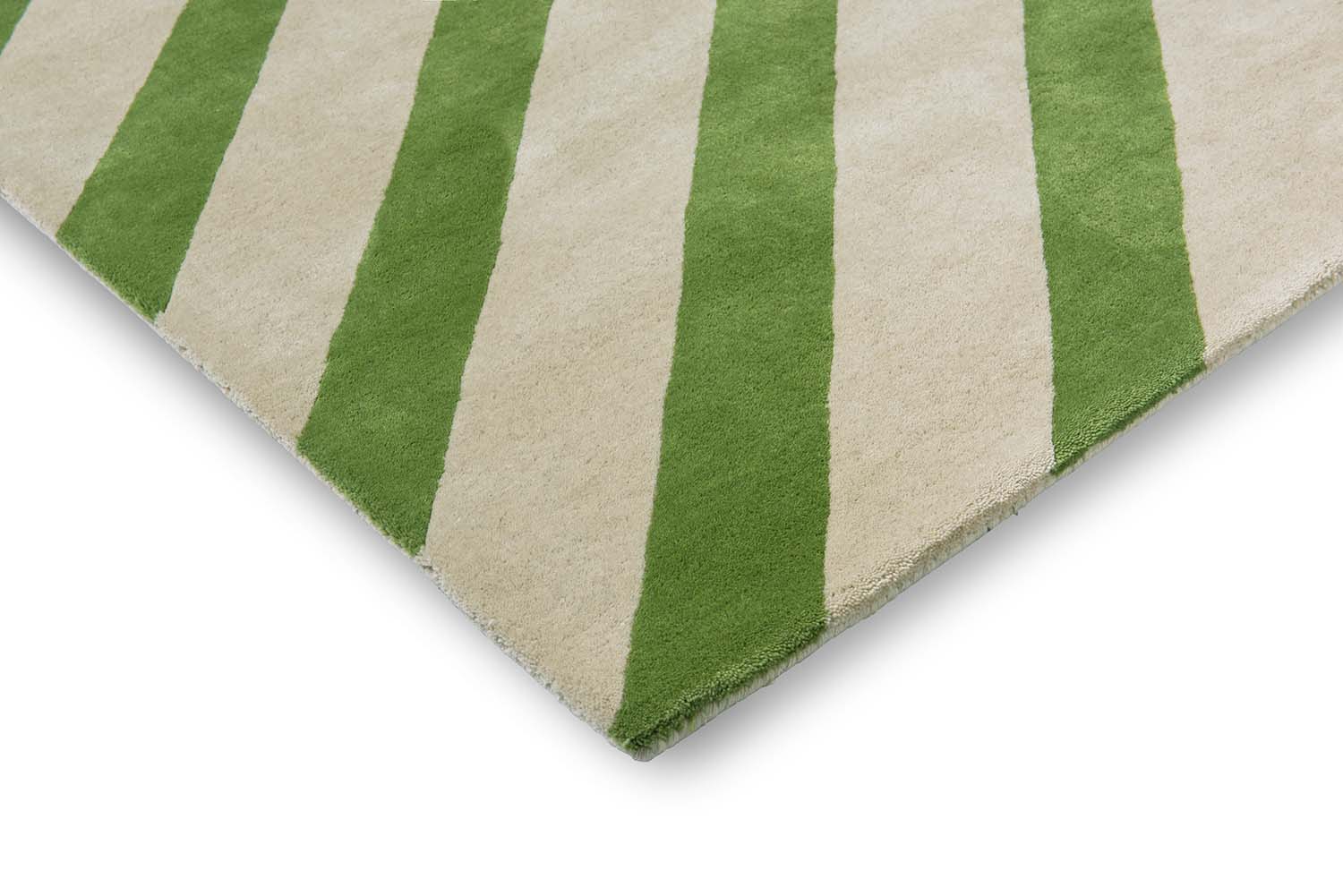 PAPER STRAW PERIDOT Teppich grün-beige