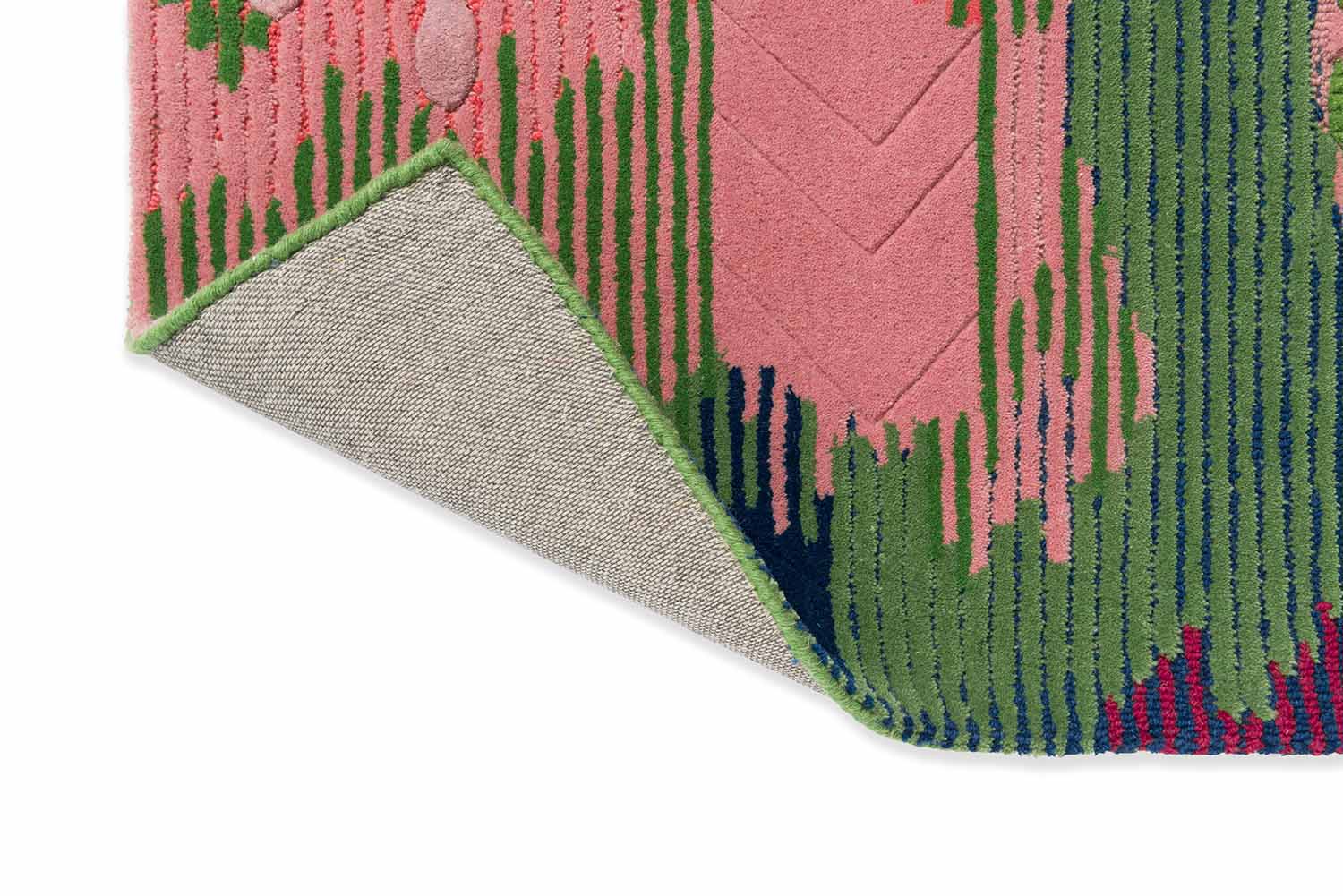 WILDERNESS PERIDOT EMERALD Teppich grün-pink