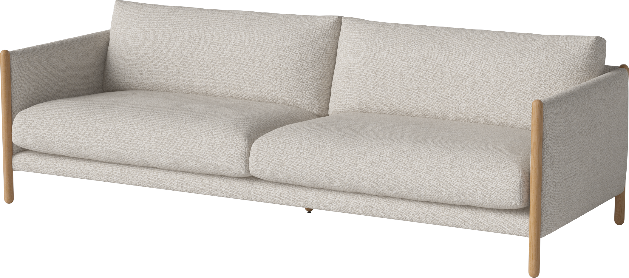 3-person sofa Hayden oak base