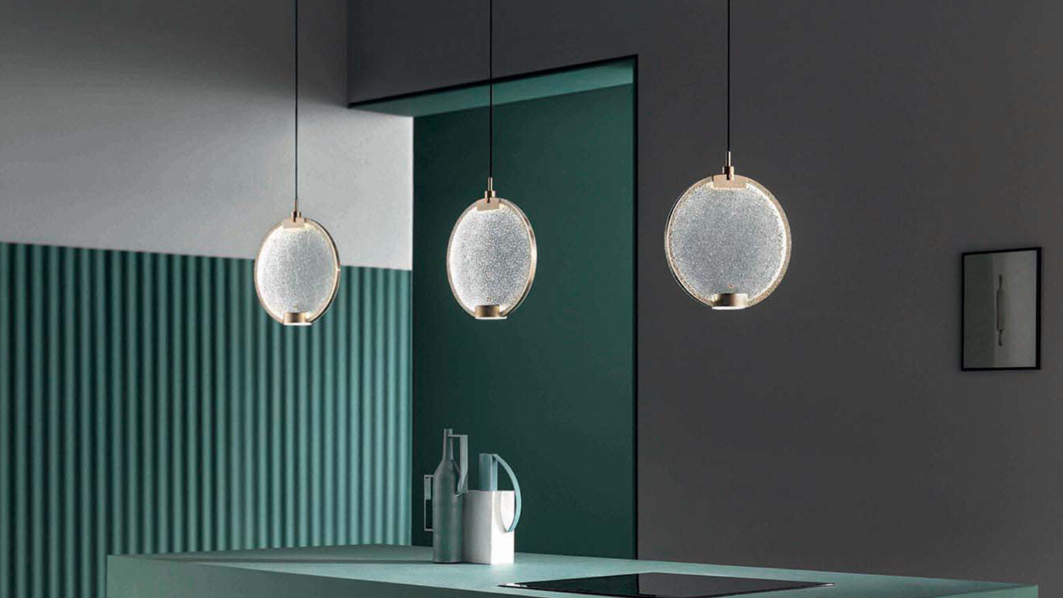 Lampa wisząca HORO S1 szczotkowany mosiądz