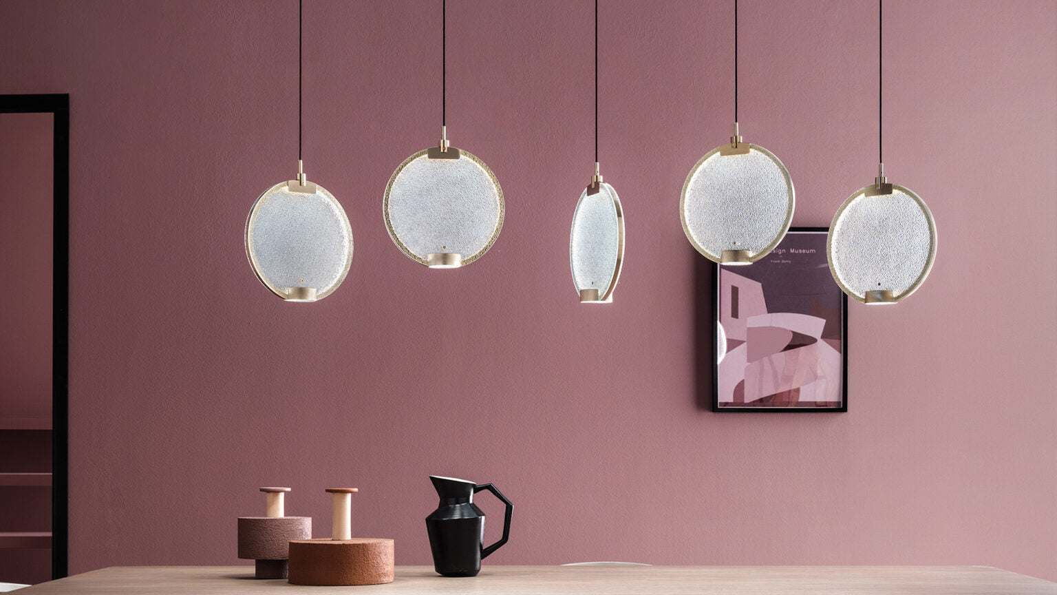 Lampa wisząca HORO S1 szczotkowany mosiądz
