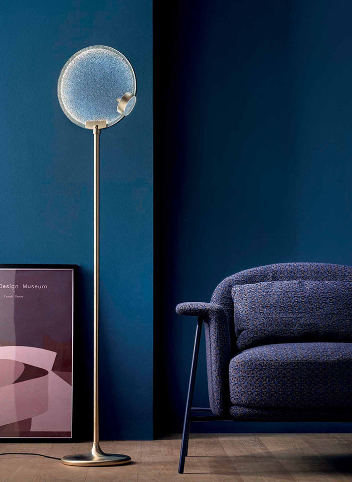Lampa podłogowa HORO STL szczotkowany mosiądz