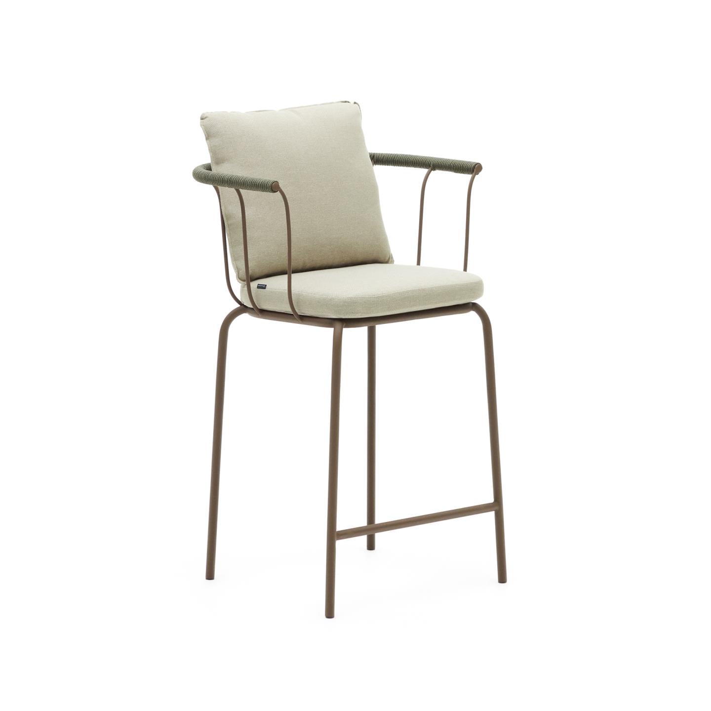 Ogrodowe krzesło barowe SALGUER brązowy La Forma    Eye on Design