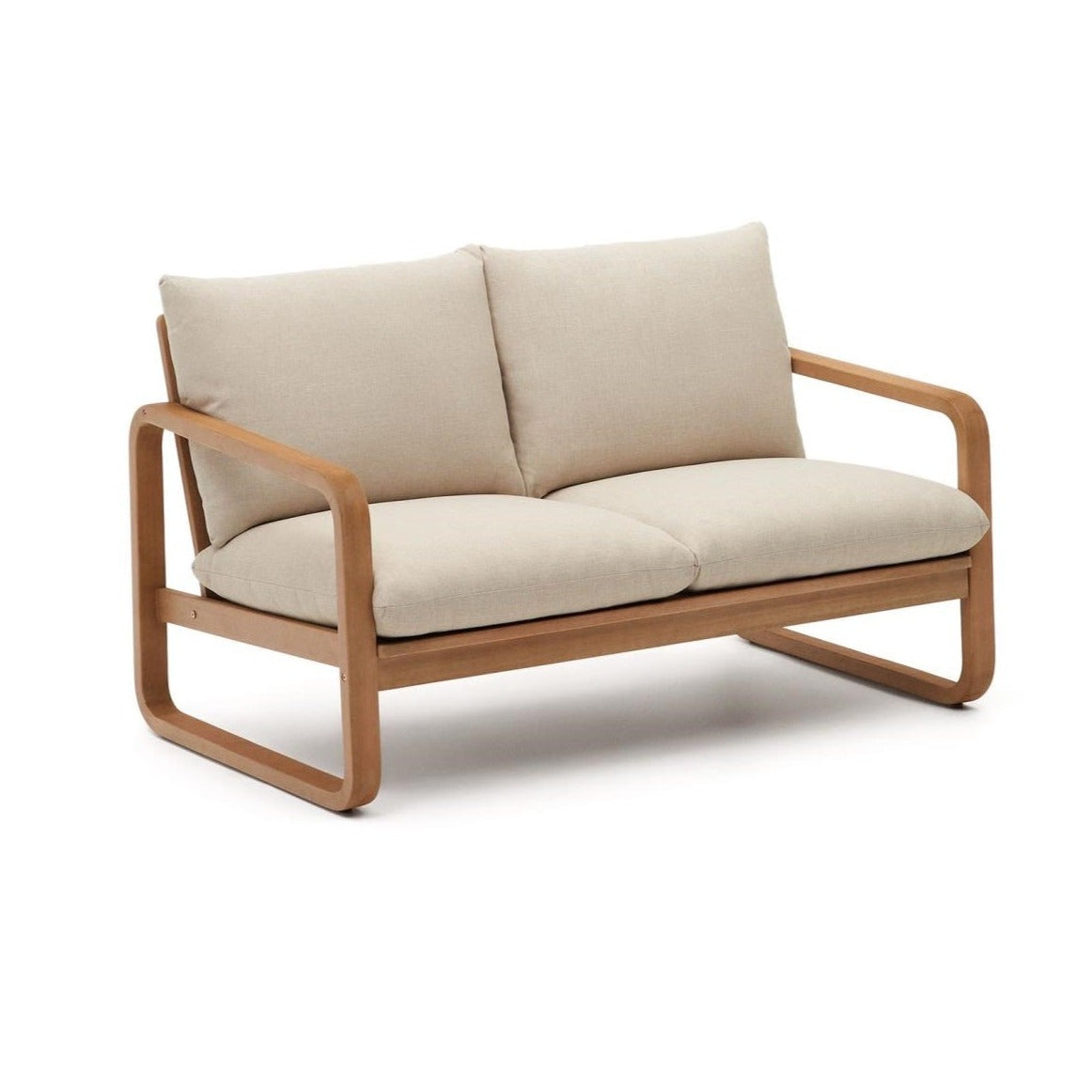 Sofa ogrodowa 2-osobowa SACALETA lite drewno eukaliptusowe La Forma    Eye on Design