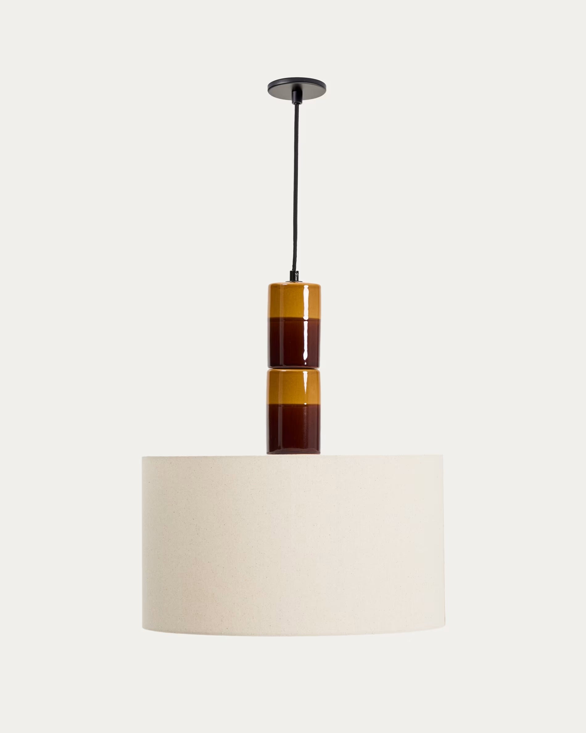 Lampa wisząca MAVRAN brązowy z musztardowym