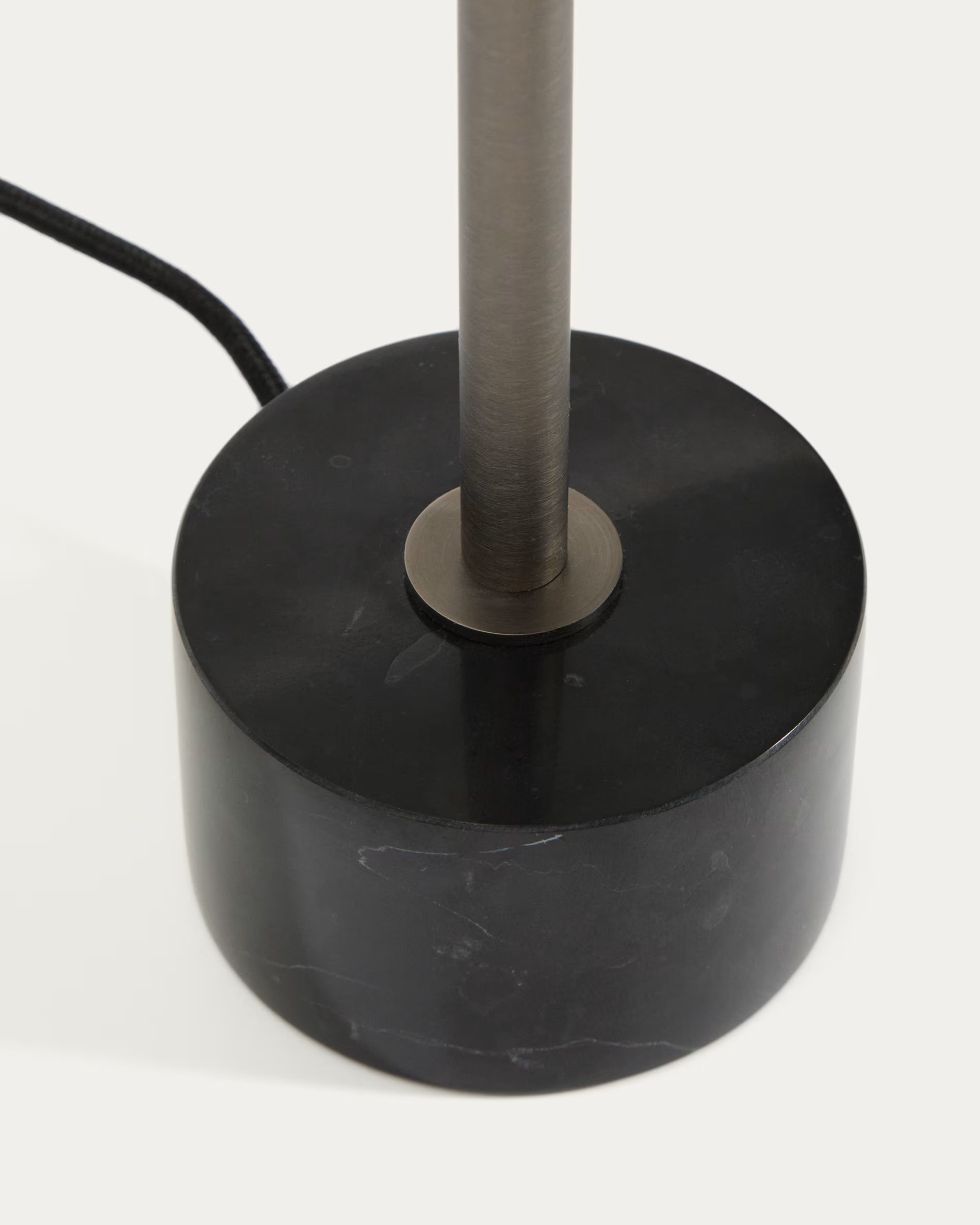 Lampa stołowa LYNOR czarny z czarną marmurową podstawą