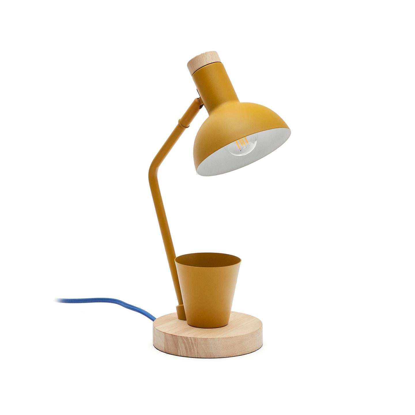 Lampa biurowa z pojemnikiem KATIA musztardowy La Forma    Eye on Design