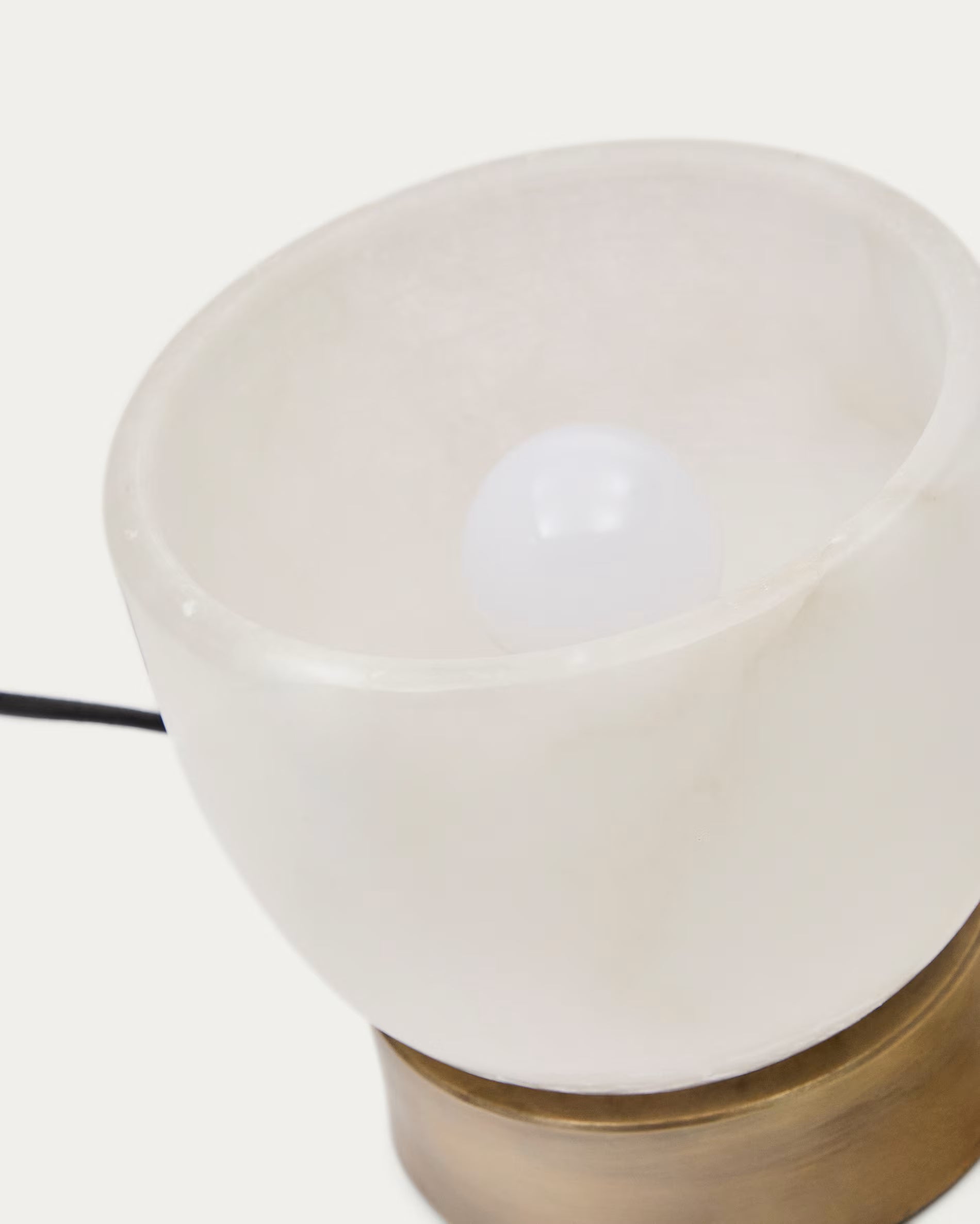 Lampa stołowa SHENLI alabaster i mosiądz