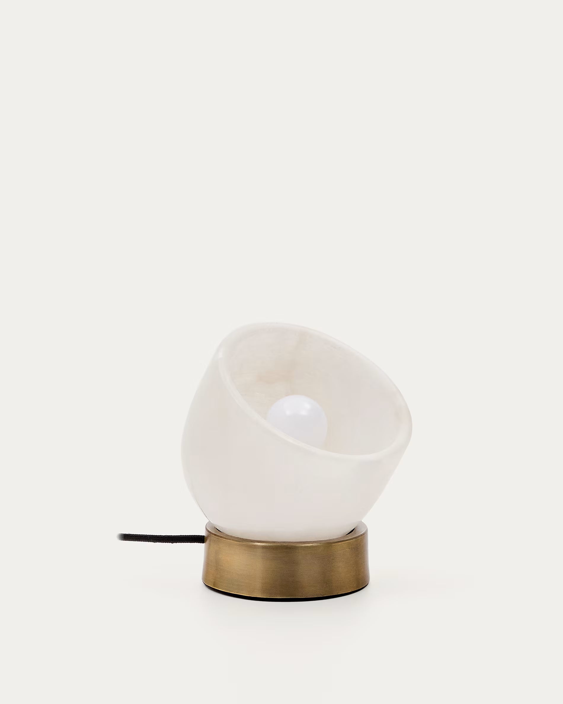 Lampa stołowa SHENLI alabaster i mosiądz